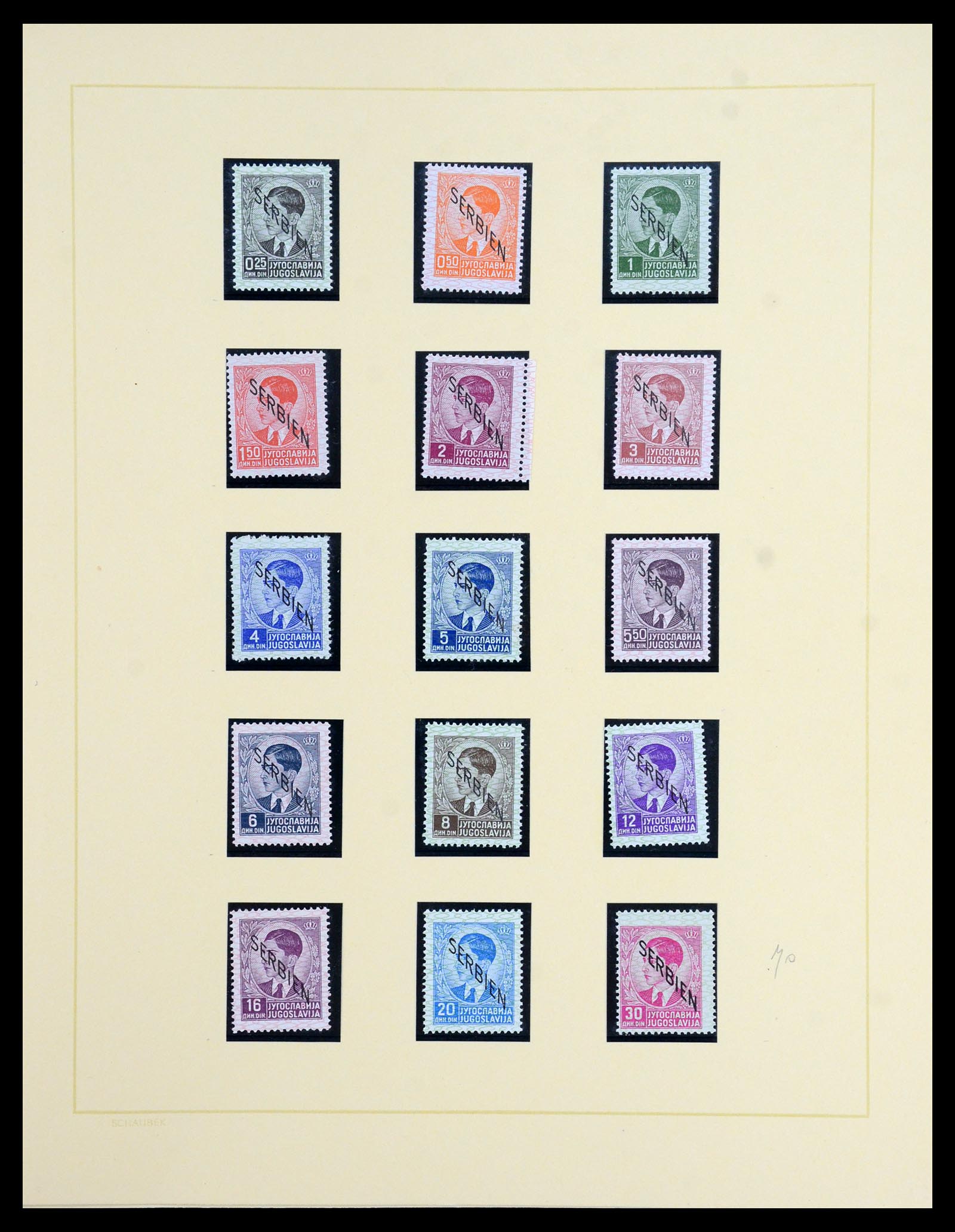 36505 016 - Postzegelverzameling 36505 Duitse bezetting Servië 1941-1945.