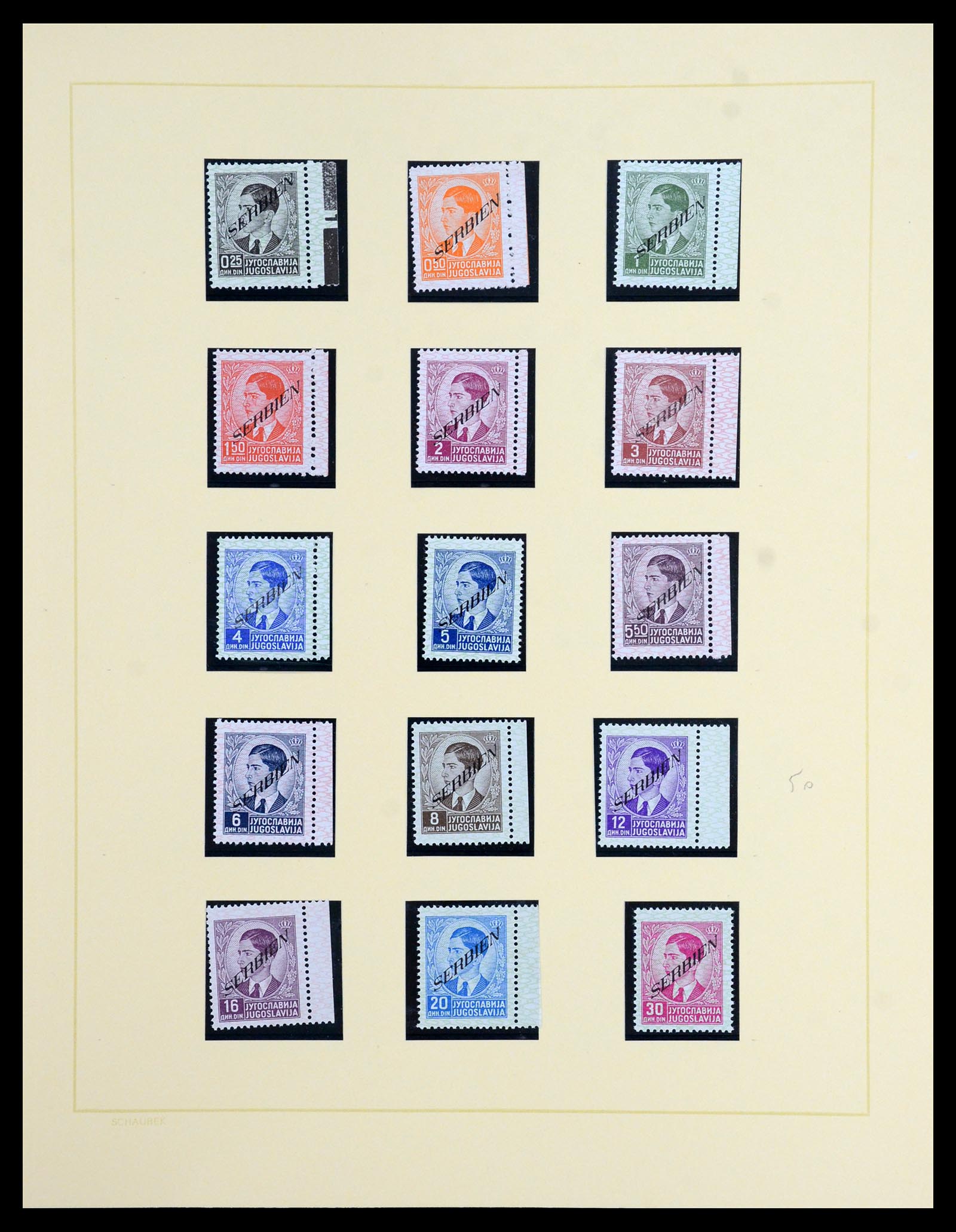 36505 017 - Postzegelverzameling 36505 Duitse bezetting Servië 1941-1945.