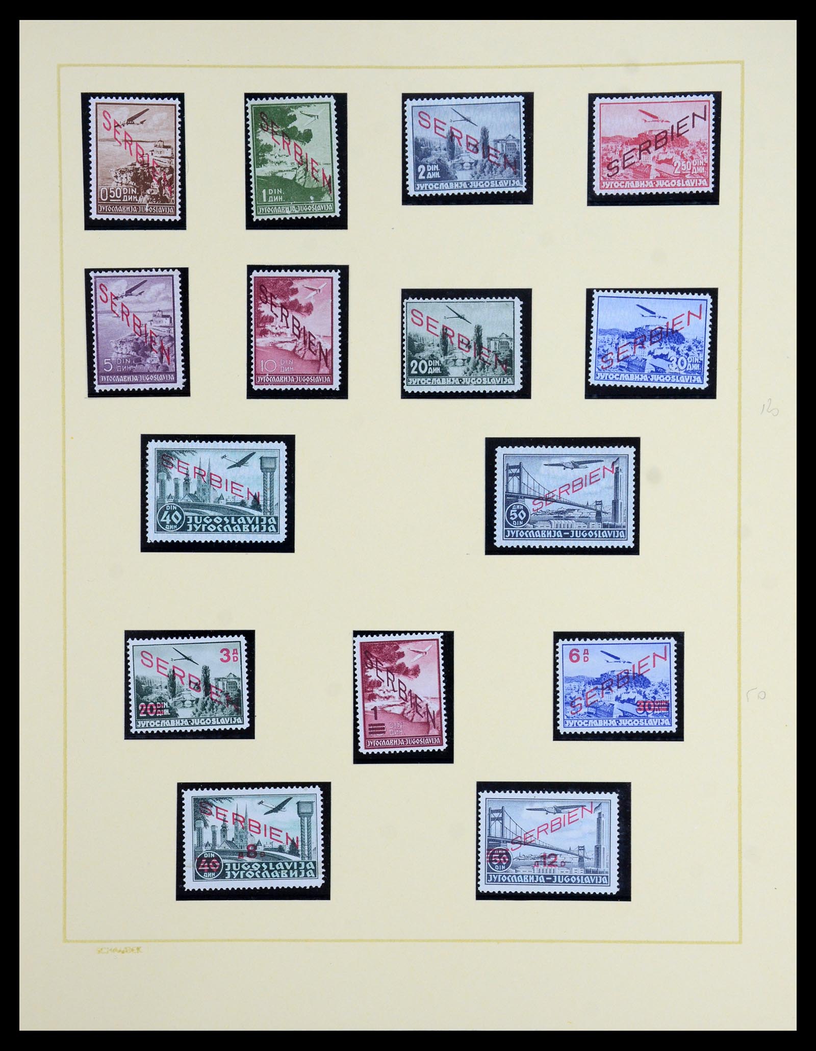 36505 018 - Postzegelverzameling 36505 Duitse bezetting Servië 1941-1945.
