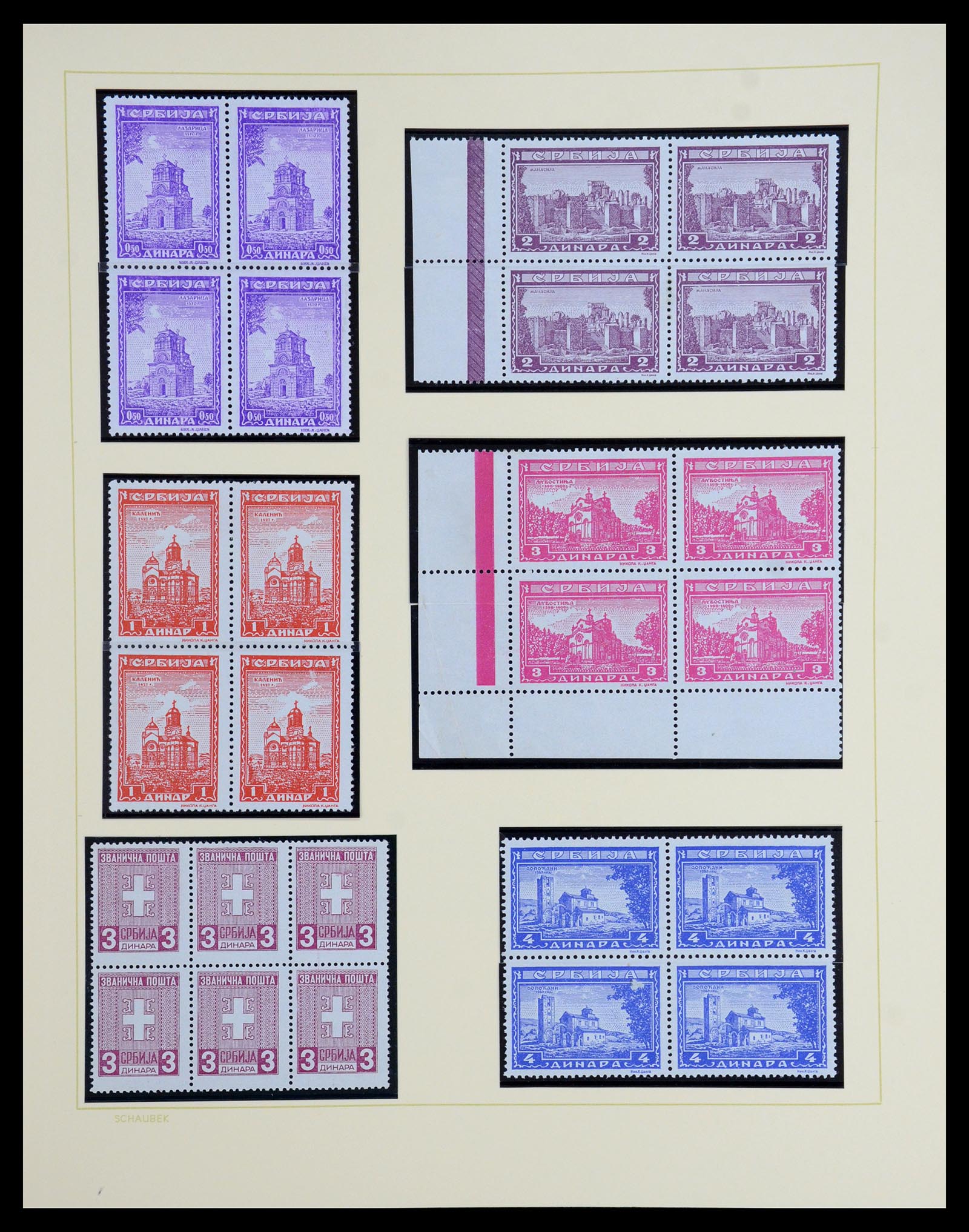 36505 025 - Postzegelverzameling 36505 Duitse bezetting Servië 1941-1945.