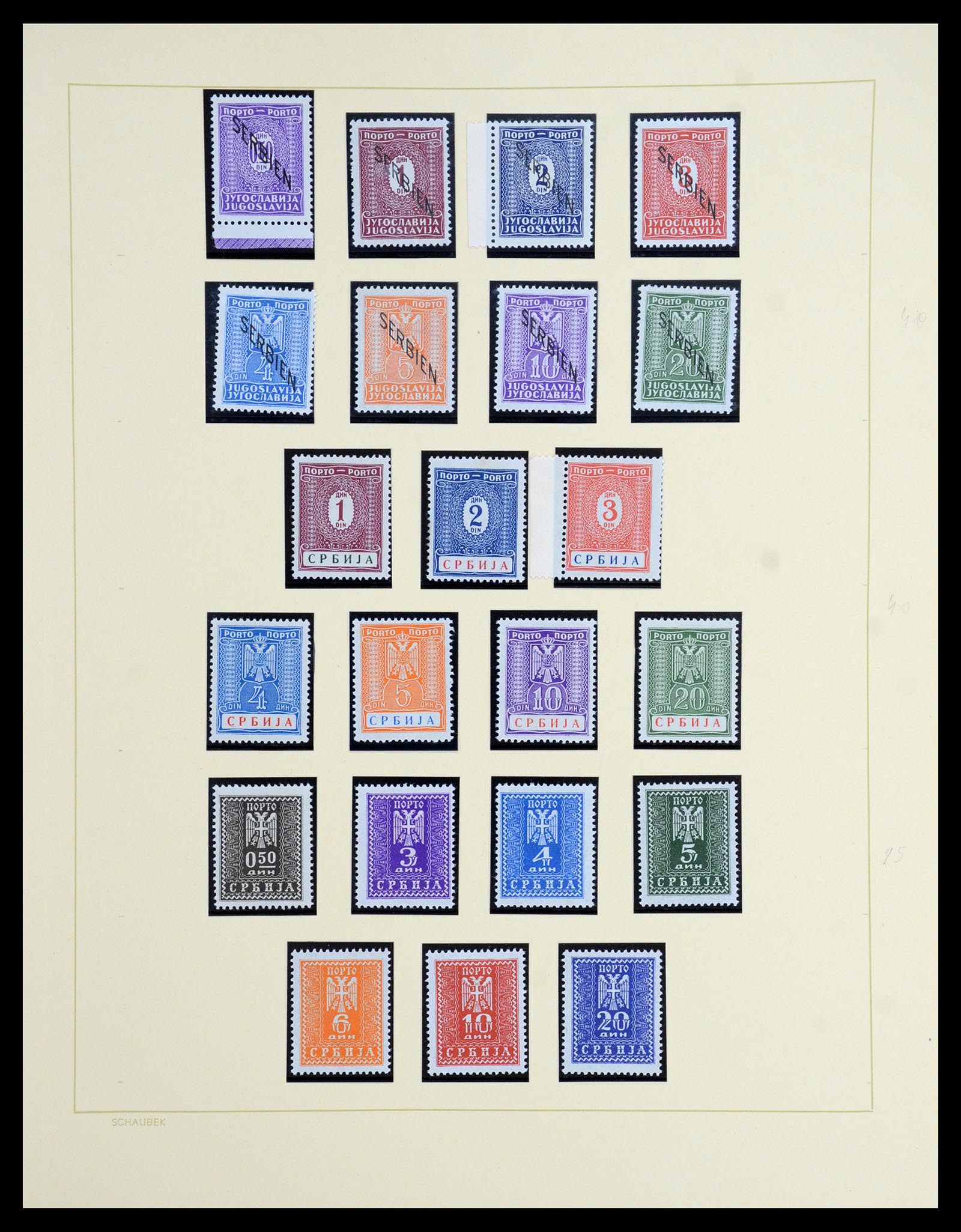36505 031 - Postzegelverzameling 36505 Duitse bezetting Servië 1941-1945.