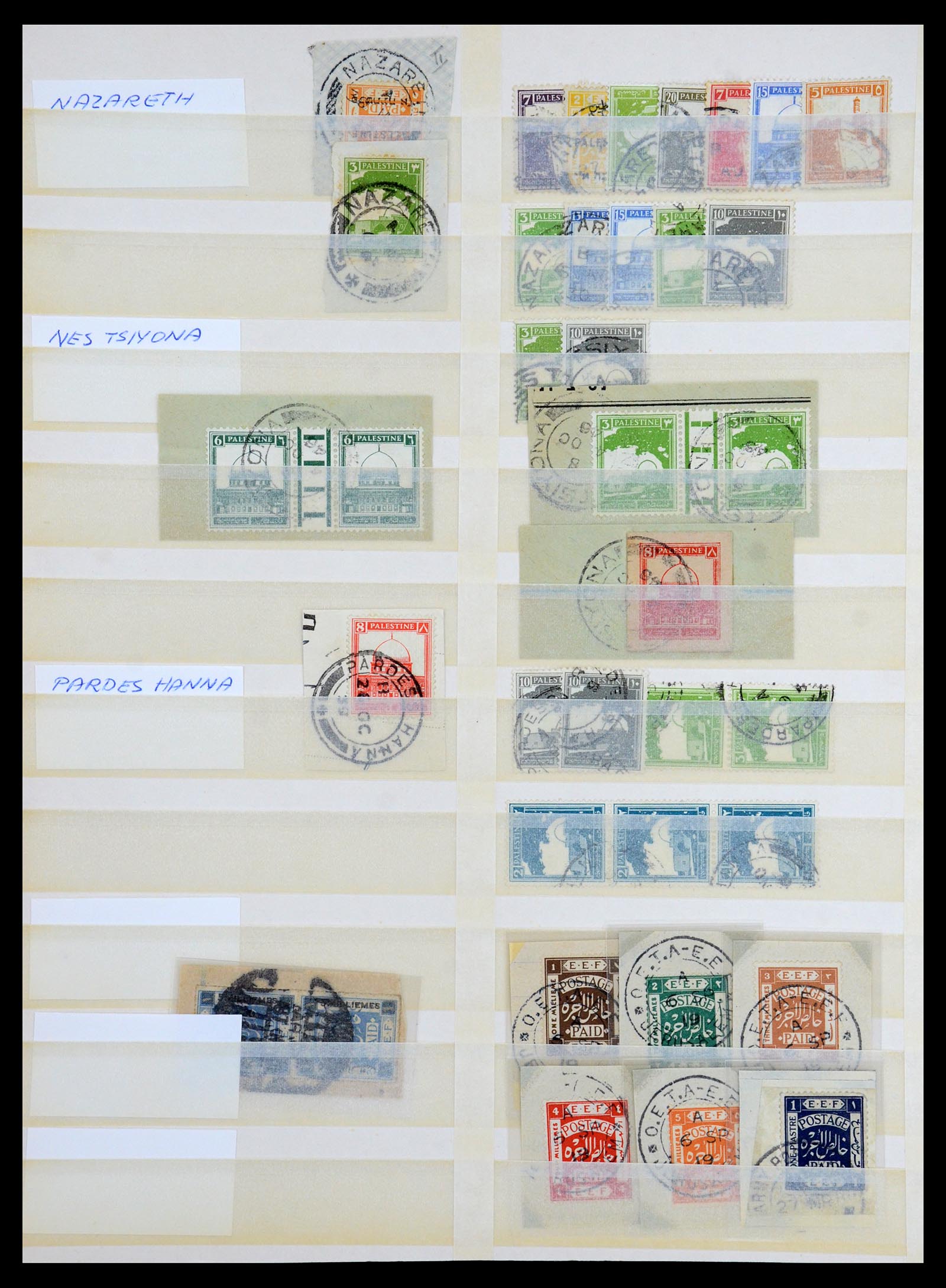 36507 008 - Postzegelverzameling 36507 Palestina stempels 1918-1945.