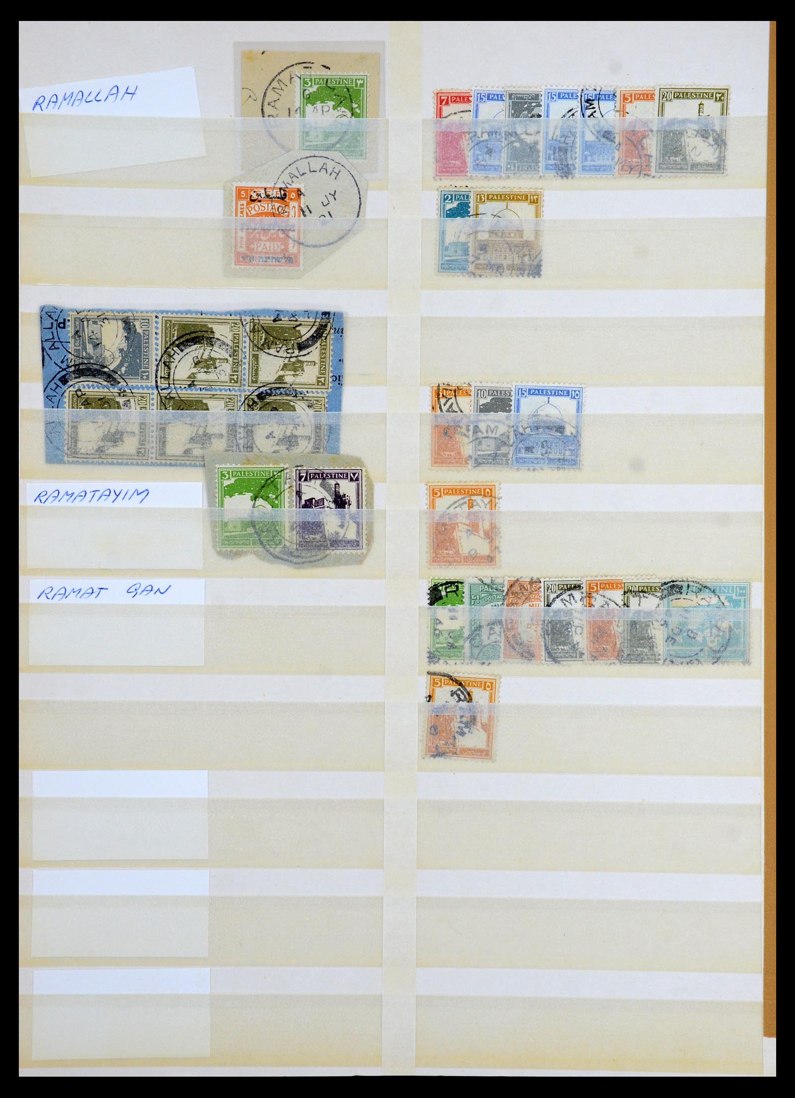 36507 010 - Postzegelverzameling 36507 Palestina stempels 1918-1945.