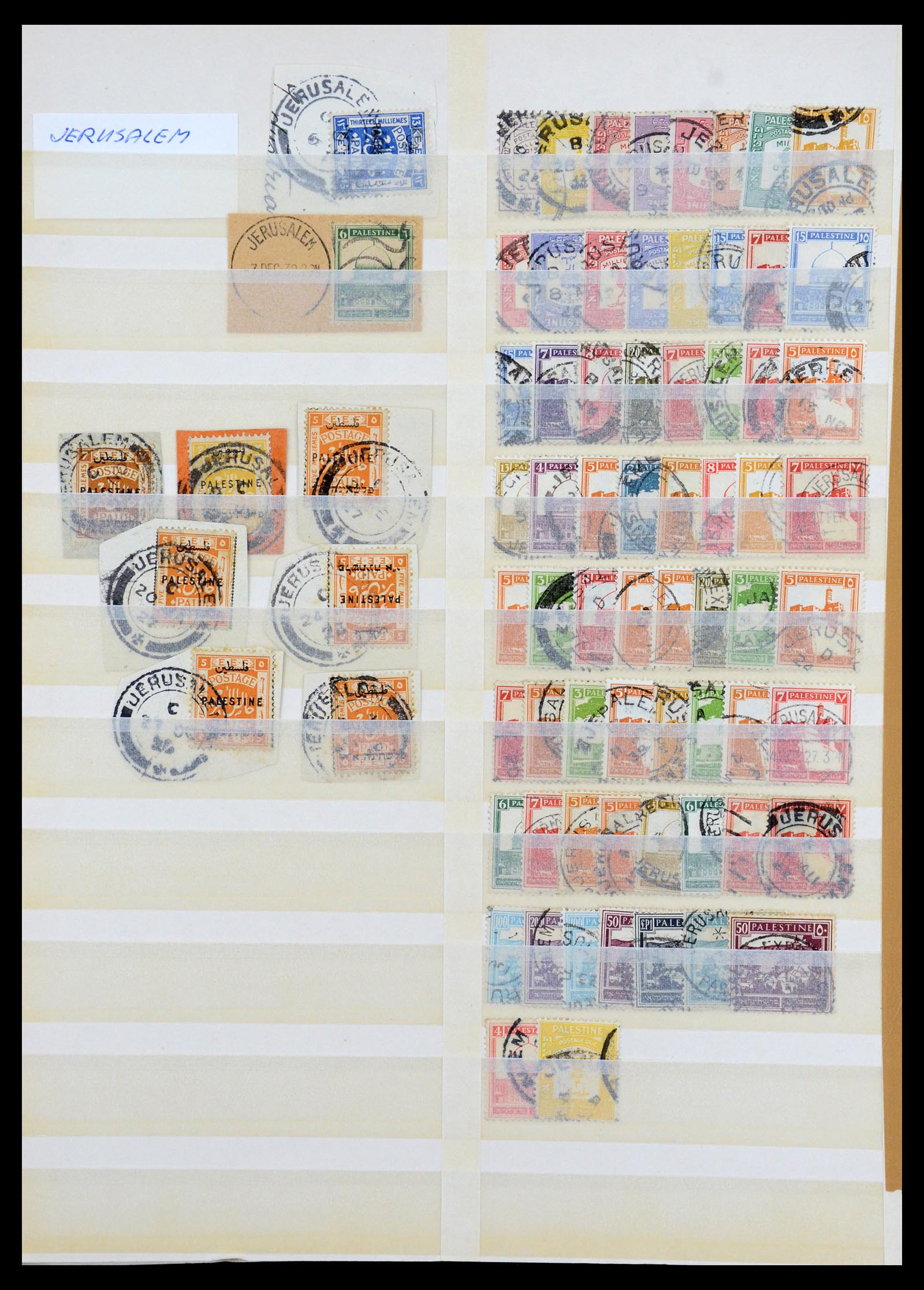 36507 019 - Postzegelverzameling 36507 Palestina stempels 1918-1945.
