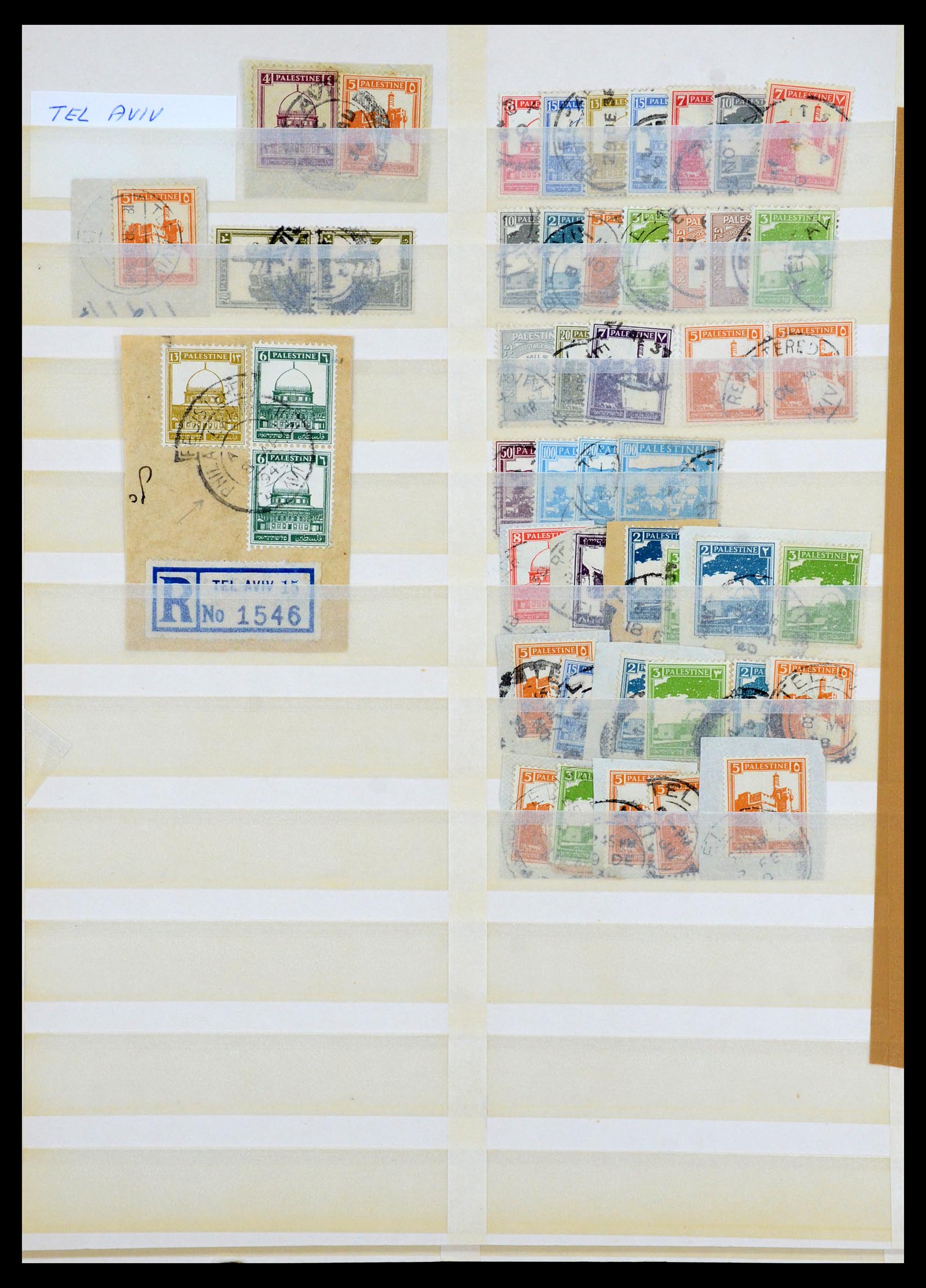 36507 021 - Postzegelverzameling 36507 Palestina stempels 1918-1945.