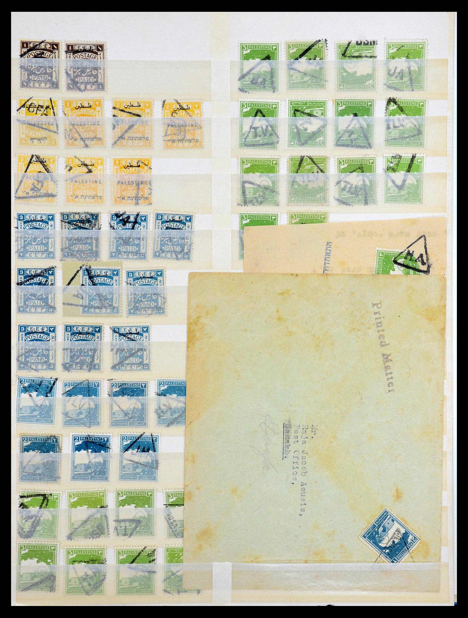 36507 027 - Postzegelverzameling 36507 Palestina stempels 1918-1945.