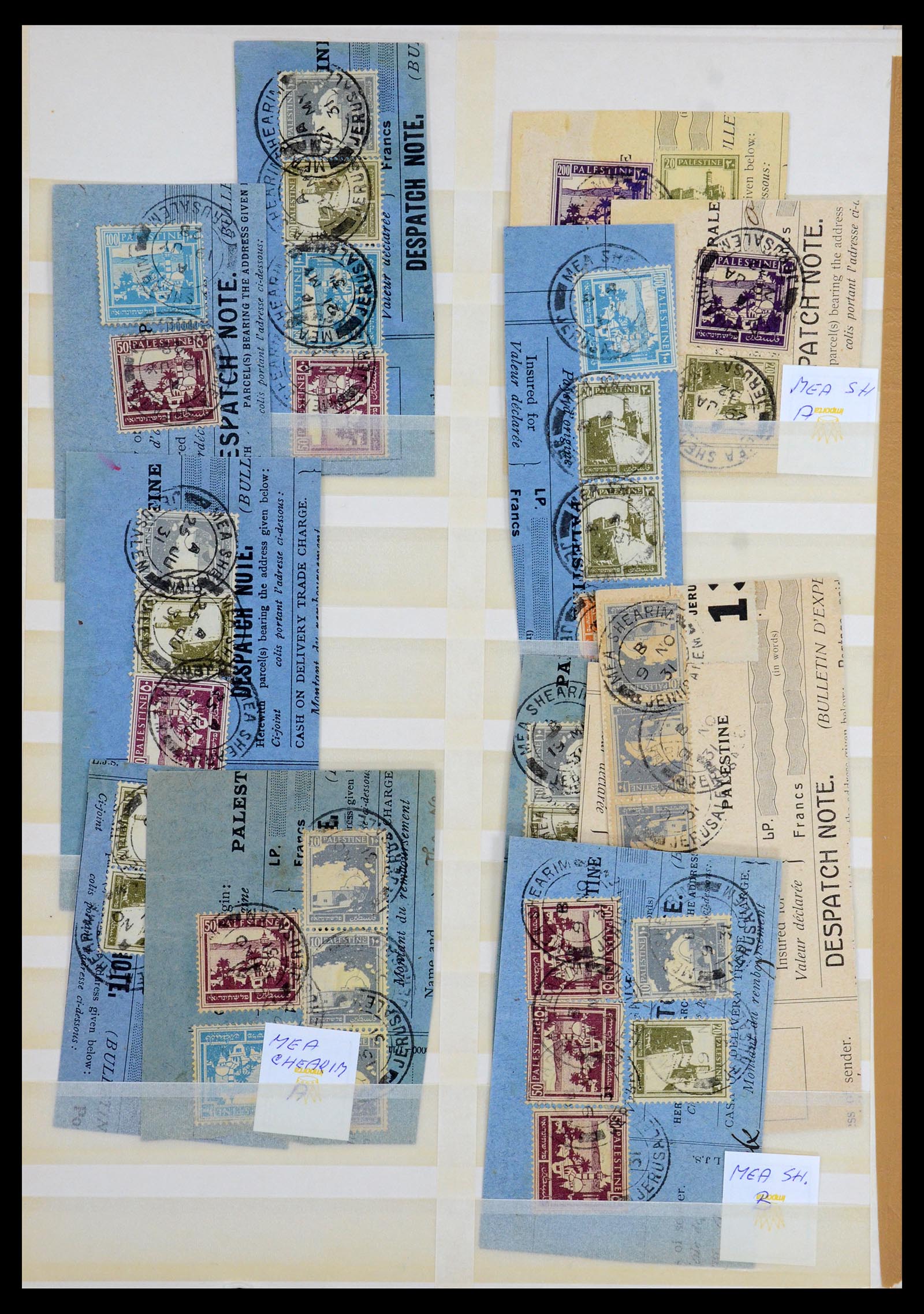 36507 028 - Postzegelverzameling 36507 Palestina stempels 1918-1945.