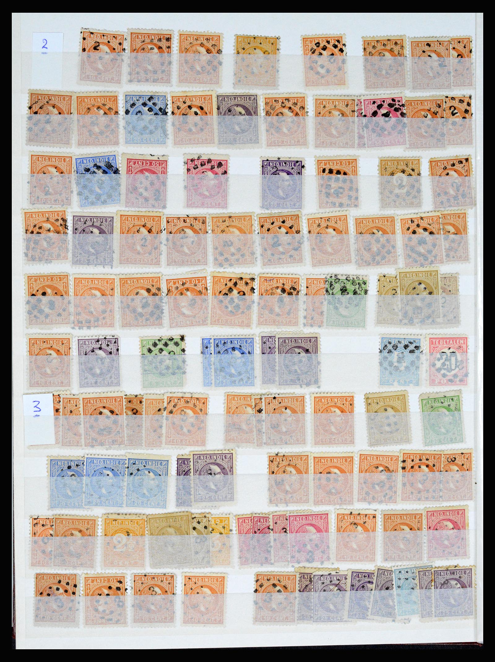 36512 003 - Postzegelverzameling 36512 Dutch east Indies cancels 1872-1930.