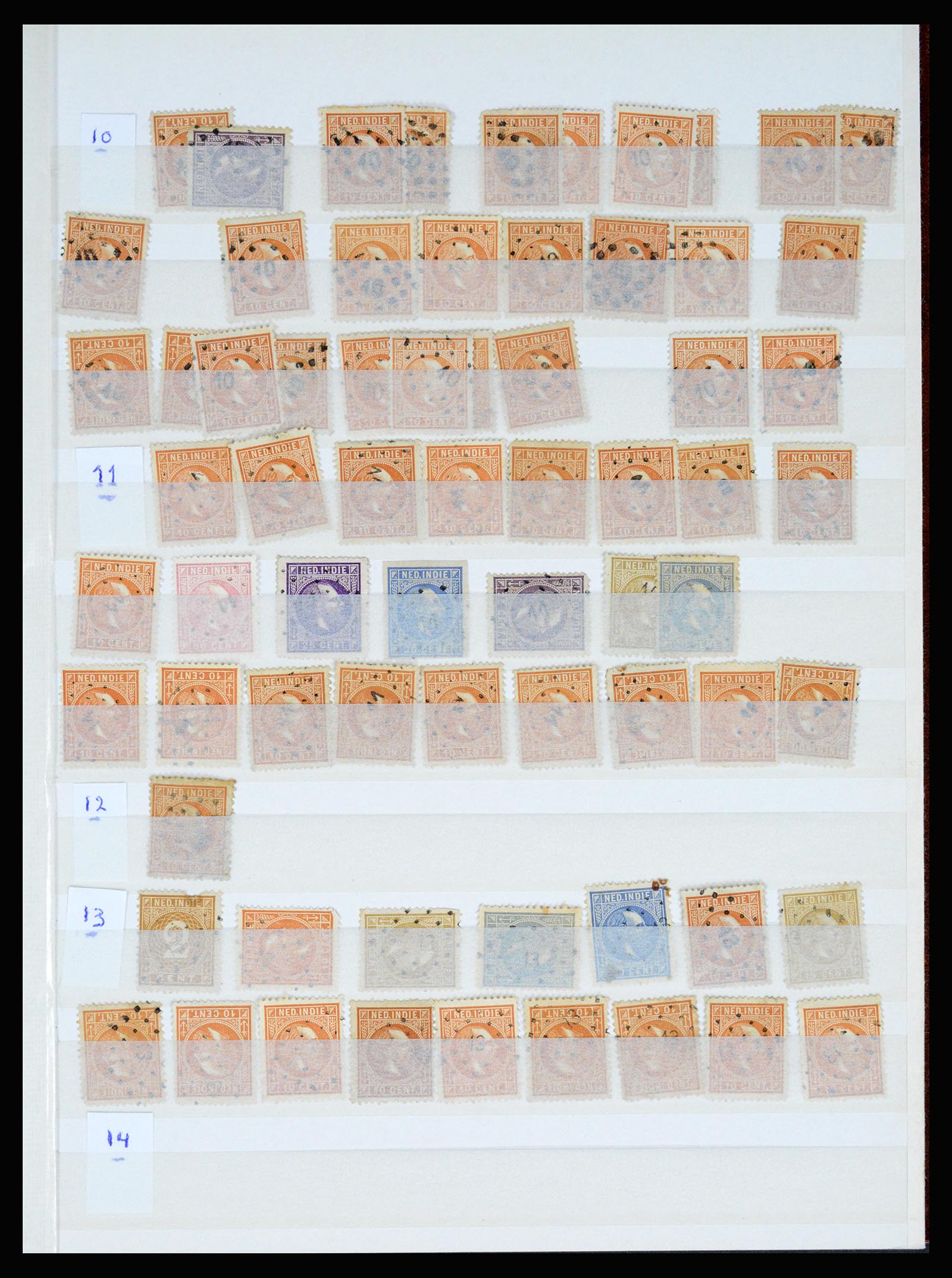 36512 006 - Stamp collection 36512 Nederlands Indië stempels 1872-1930.