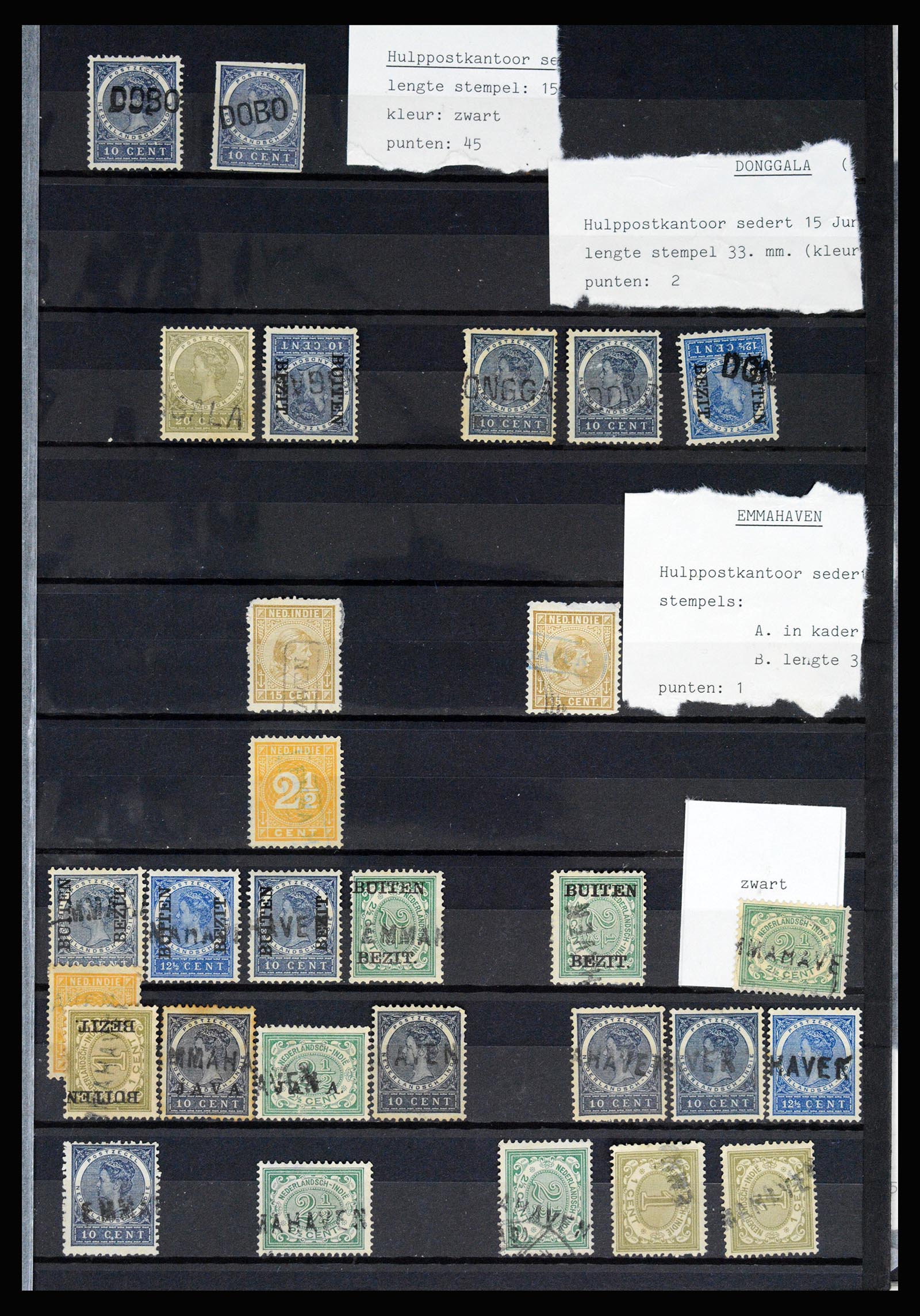 36512 025 - Stamp collection 36512 Nederlands Indië stempels 1872-1930.