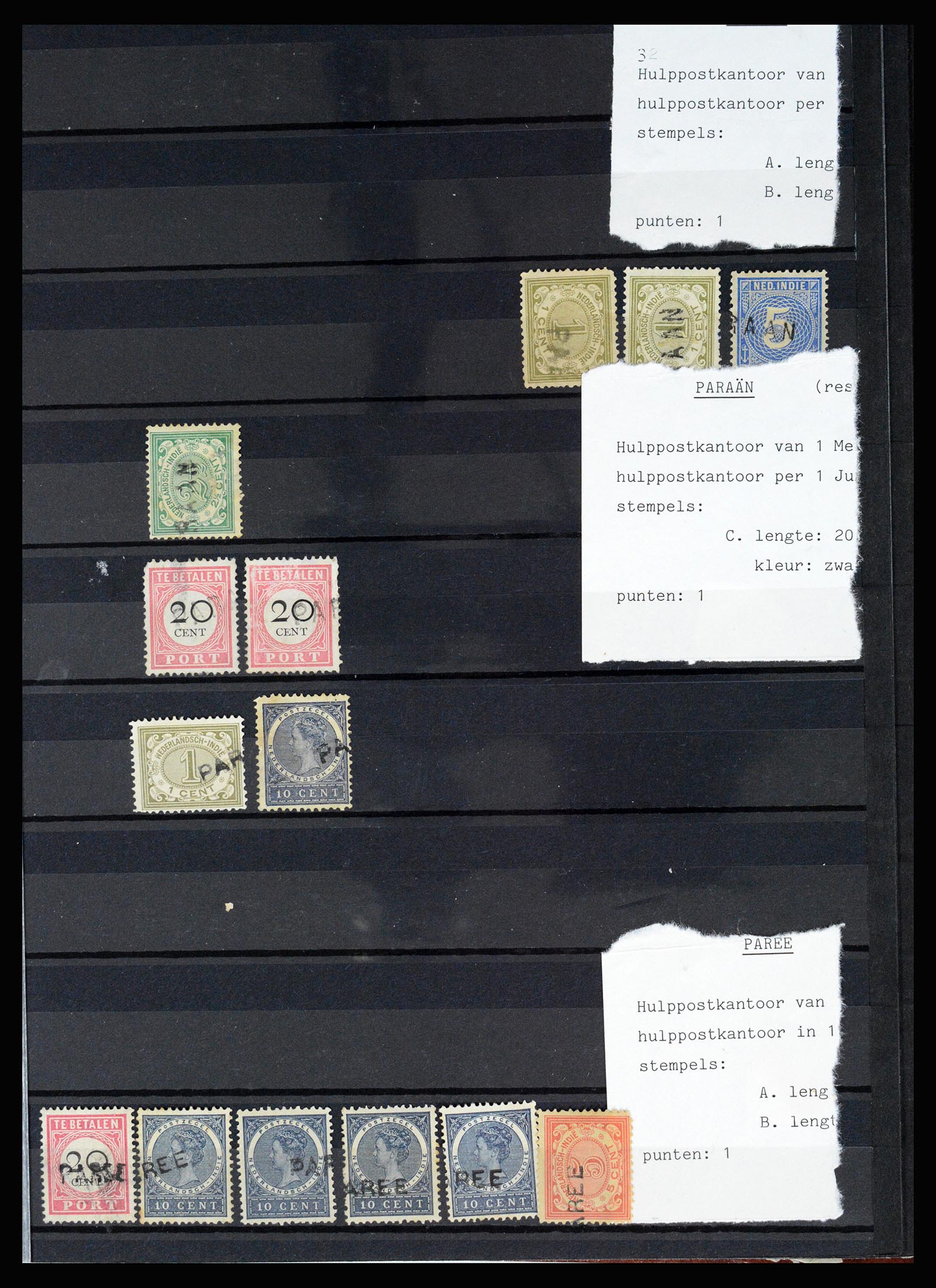 36512 051 - Stamp collection 36512 Nederlands Indië stempels 1872-1930.