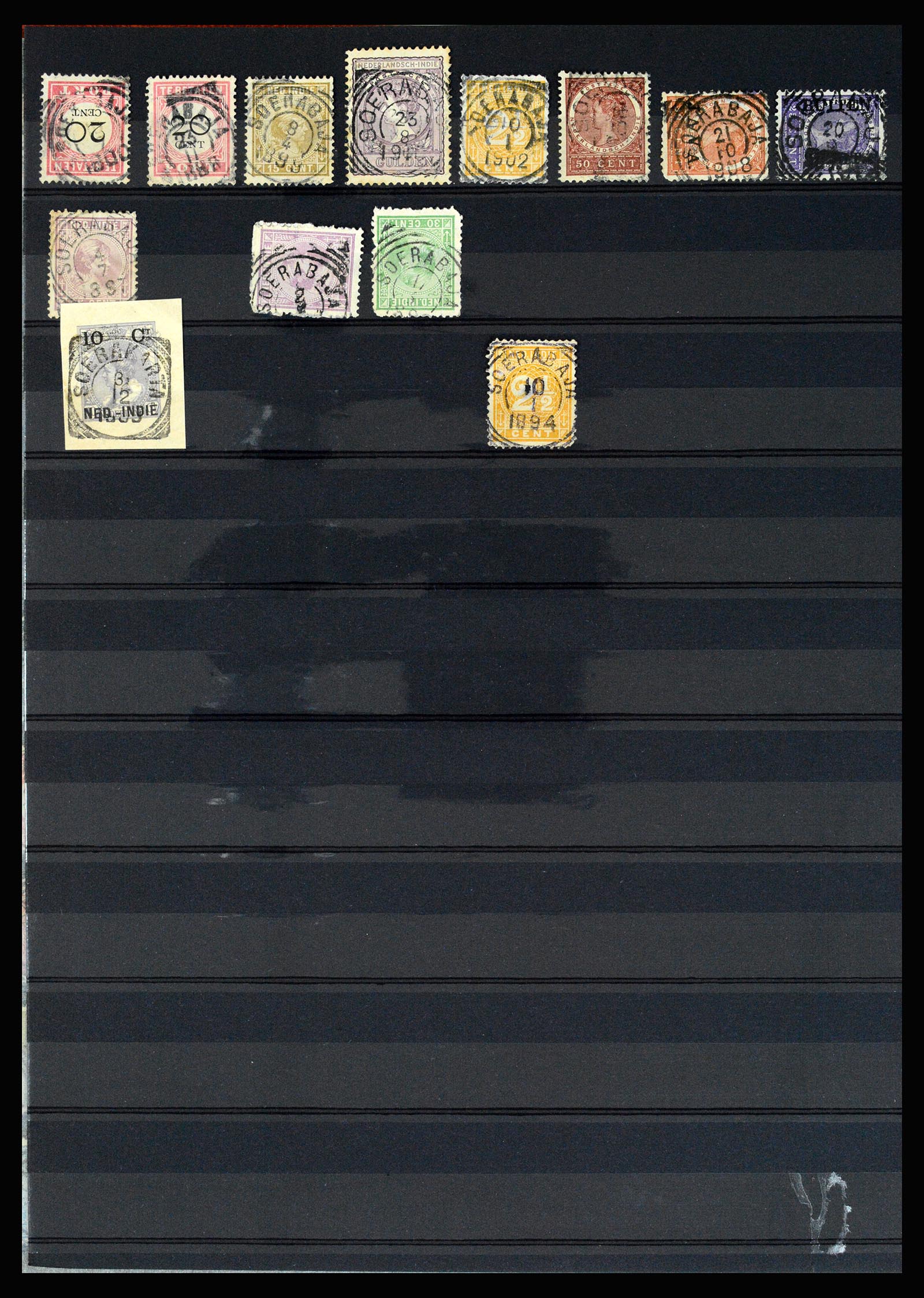 36512 097 - Postzegelverzameling 36512 Dutch east Indies cancels 1872-1930.