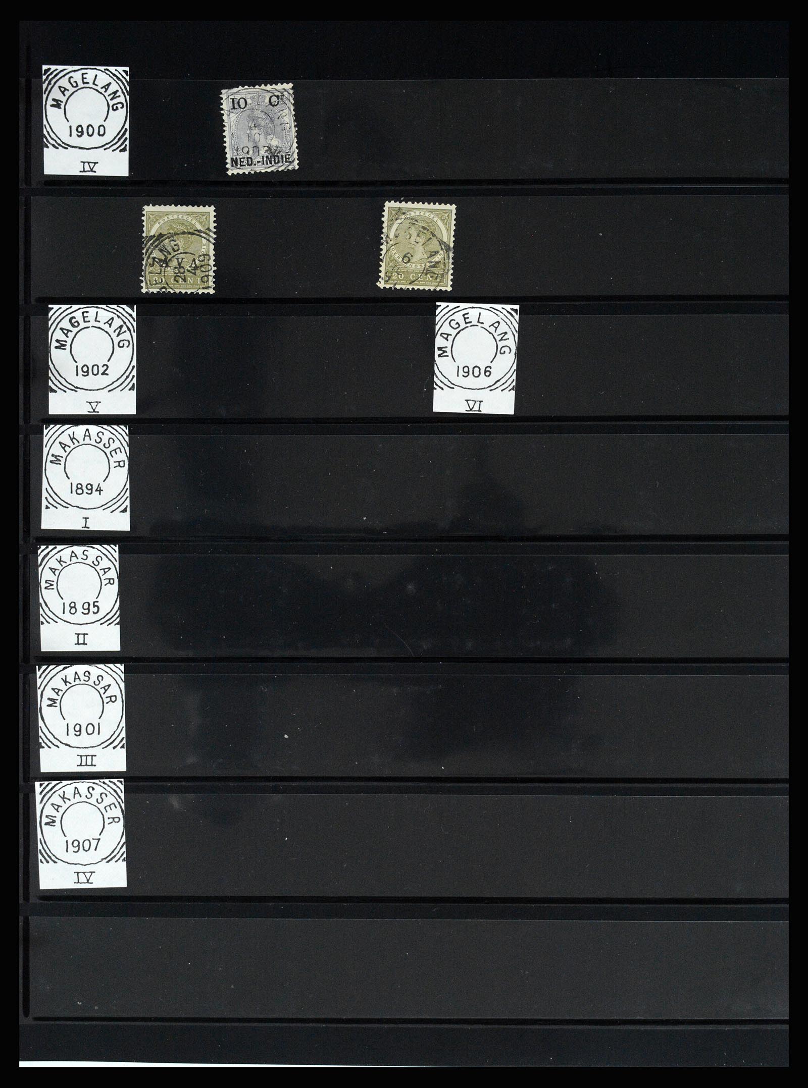 36512 129 - Postzegelverzameling 36512 Dutch east Indies cancels 1872-1930.