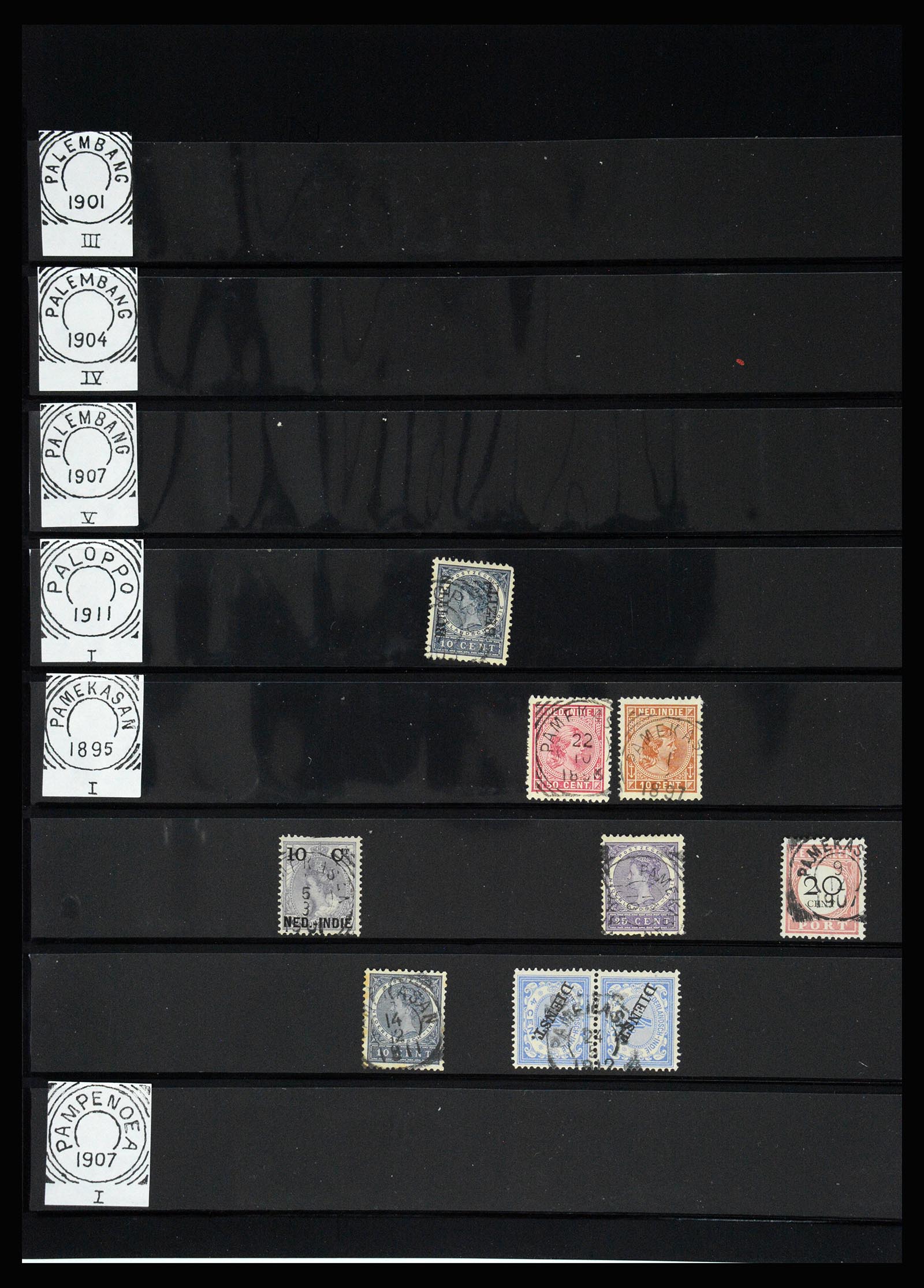 36512 133 - Postzegelverzameling 36512 Dutch east Indies cancels 1872-1930.