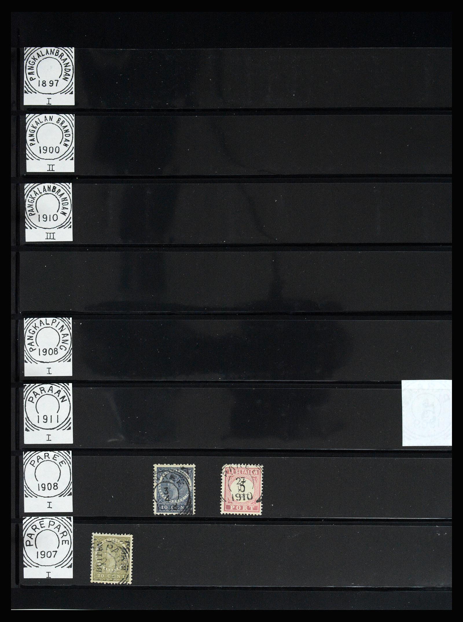 36512 134 - Postzegelverzameling 36512 Dutch east Indies cancels 1872-1930.