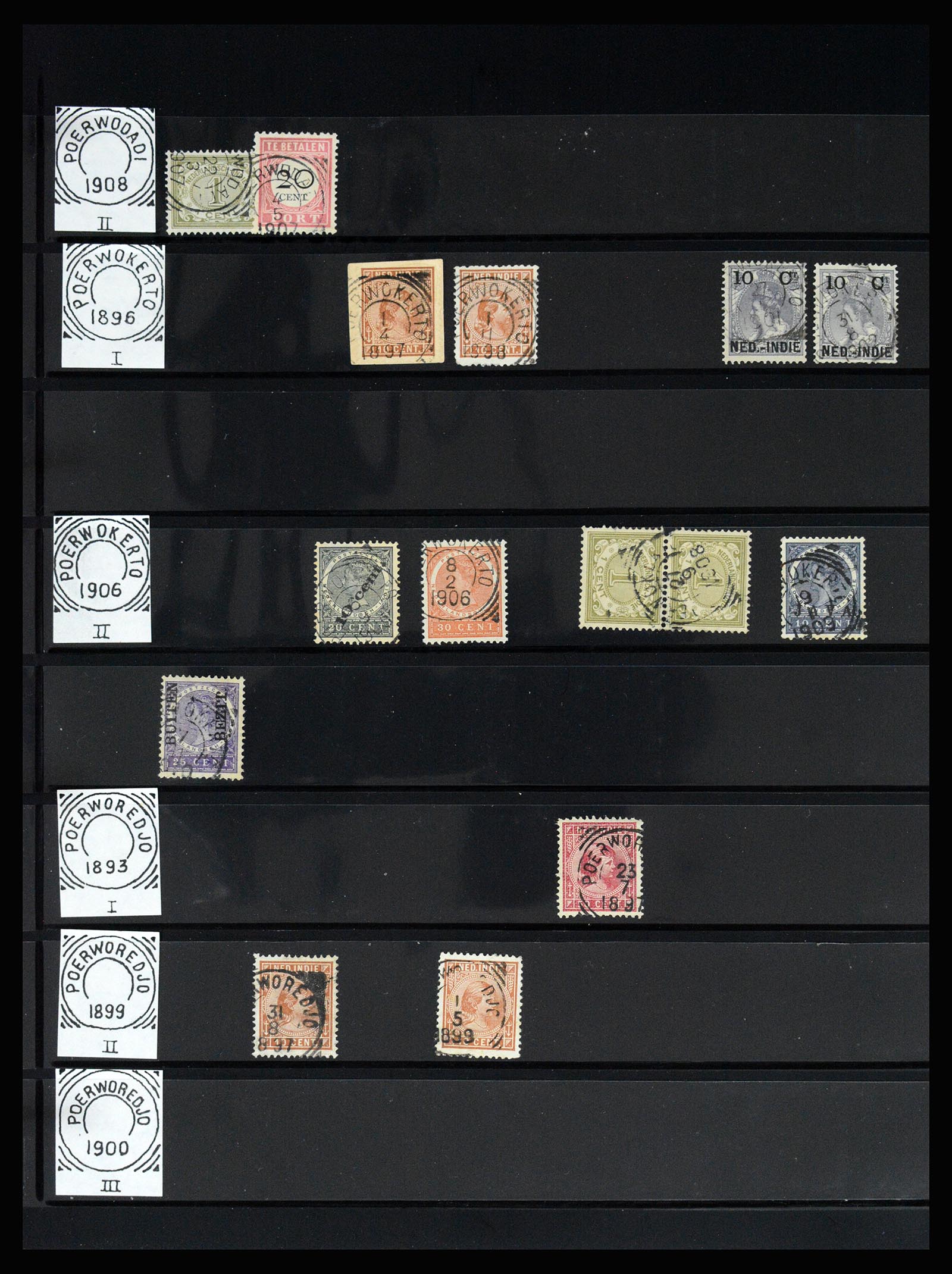 36512 138 - Stamp collection 36512 Nederlands Indië stempels 1872-1930.