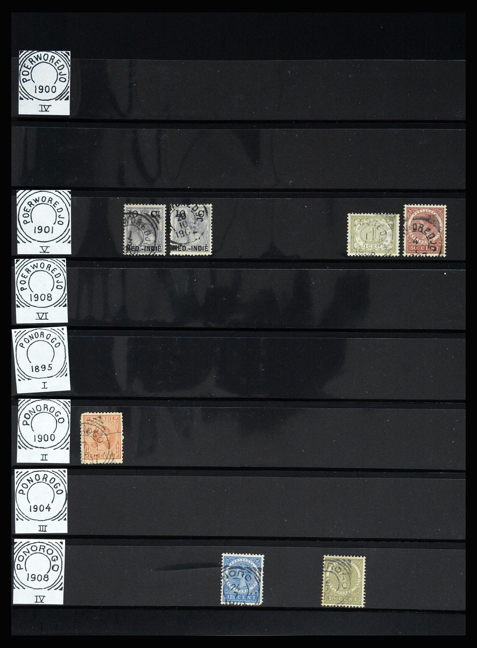 36512 139 - Postzegelverzameling 36512 Dutch east Indies cancels 1872-1930.