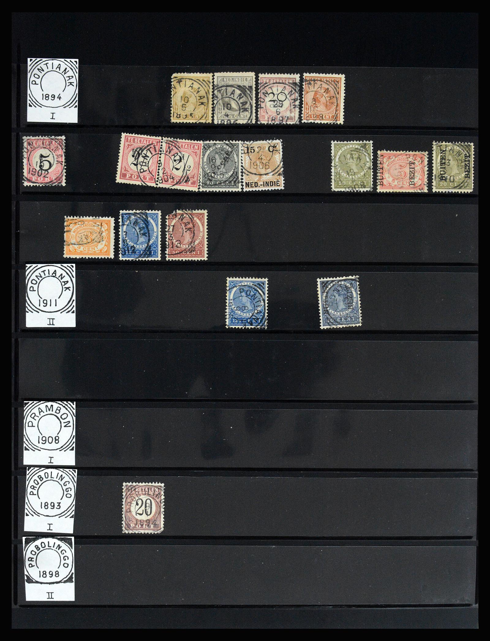 36512 140 - Postzegelverzameling 36512 Dutch east Indies cancels 1872-1930.