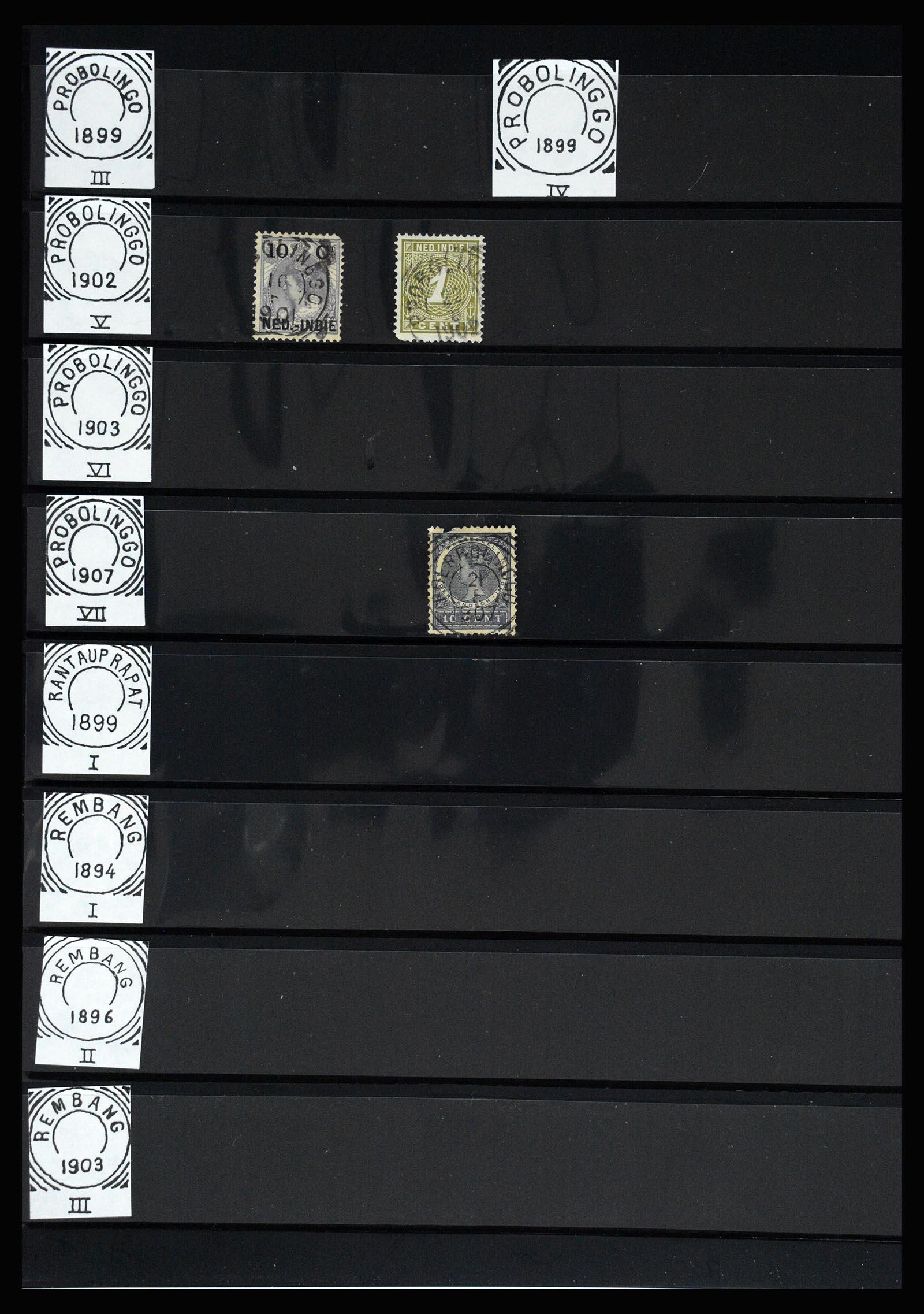 36512 141 - Stamp collection 36512 Nederlands Indië stempels 1872-1930.