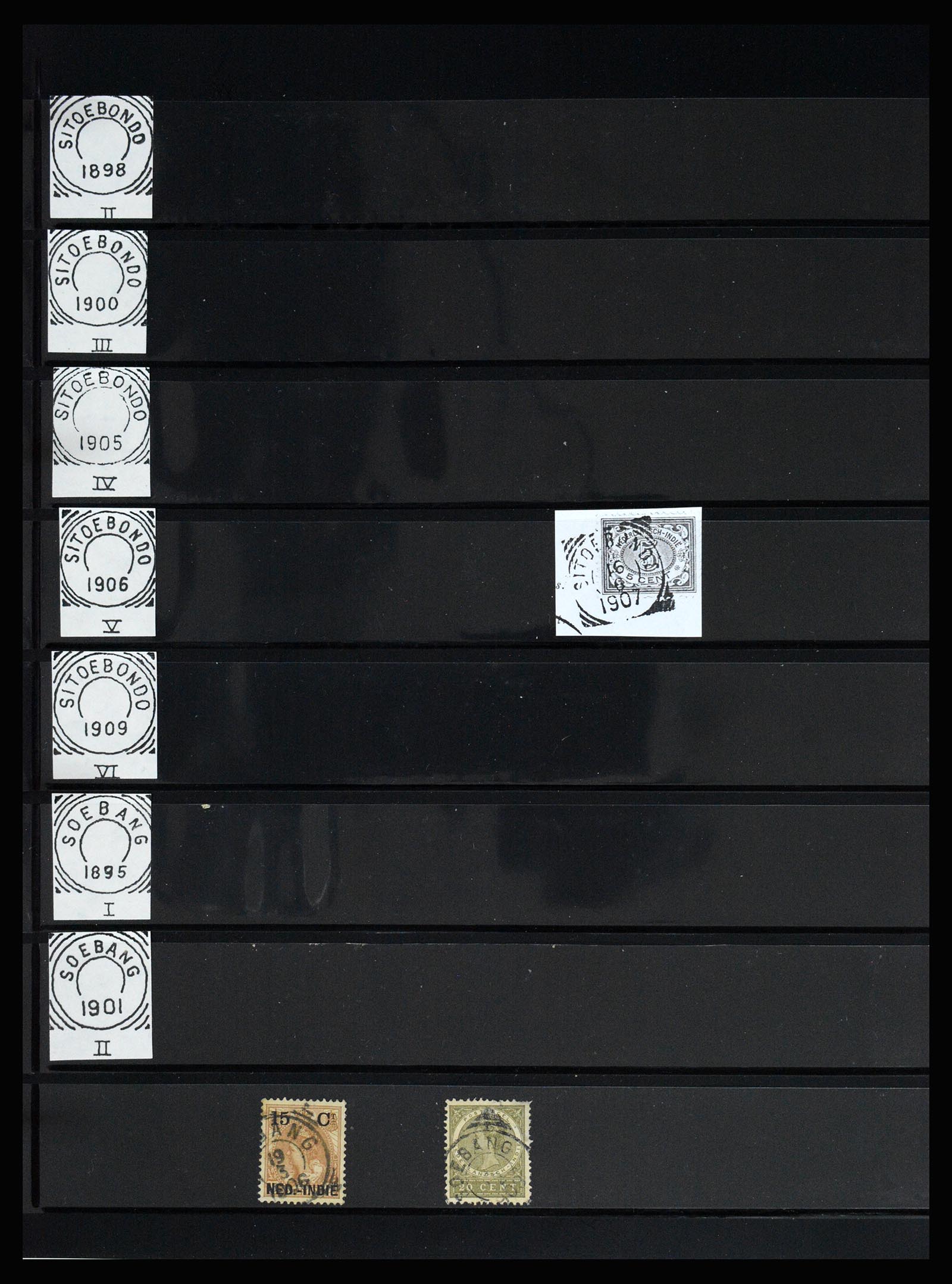36512 148 - Postzegelverzameling 36512 Dutch east Indies cancels 1872-1930.