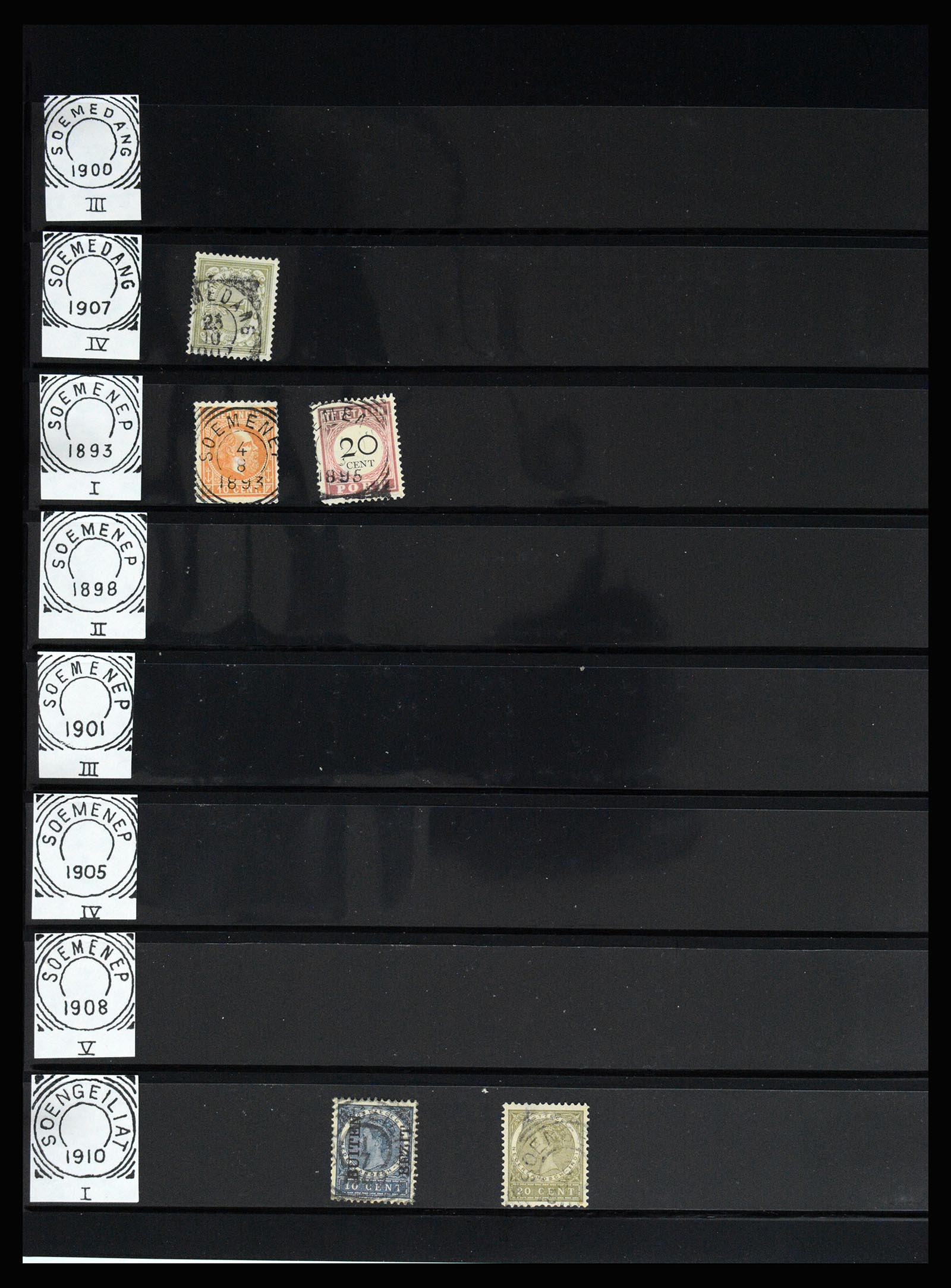 36512 150 - Postzegelverzameling 36512 Dutch east Indies cancels 1872-1930.