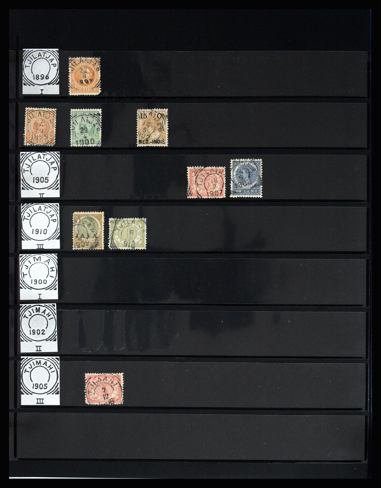 36512 160 - Postzegelverzameling 36512 Dutch east Indies cancels 1872-1930.