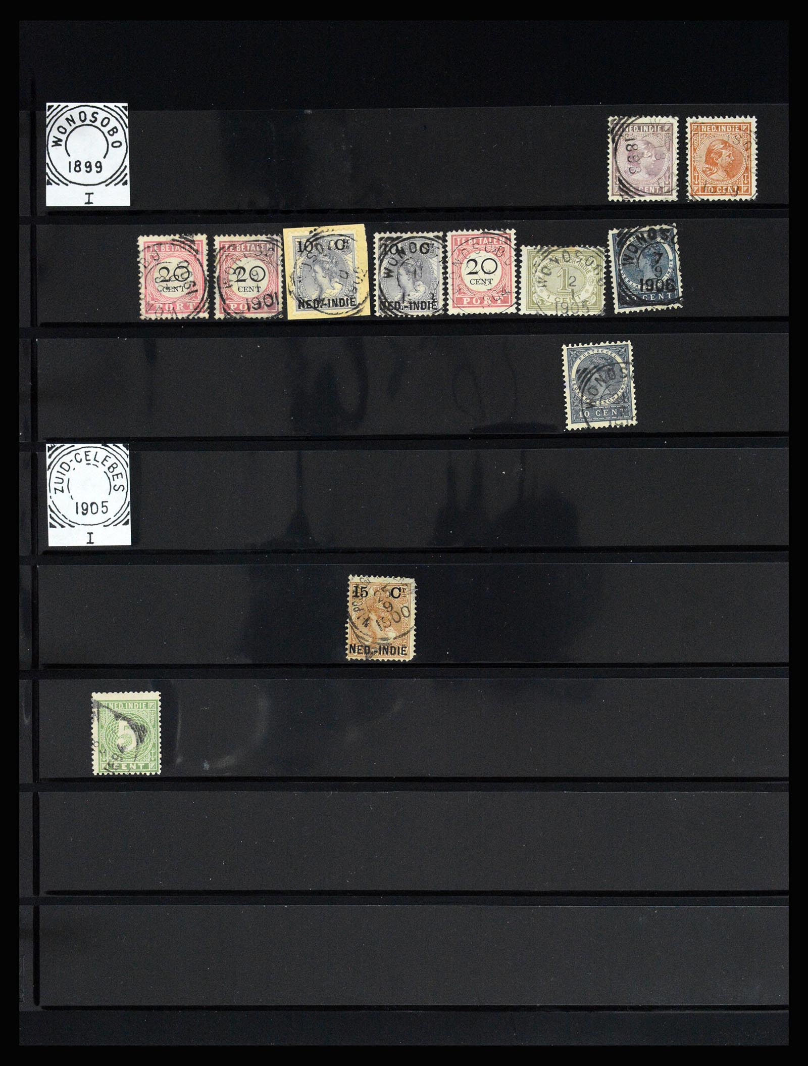 36512 164 - Stamp collection 36512 Nederlands Indië stempels 1872-1930.