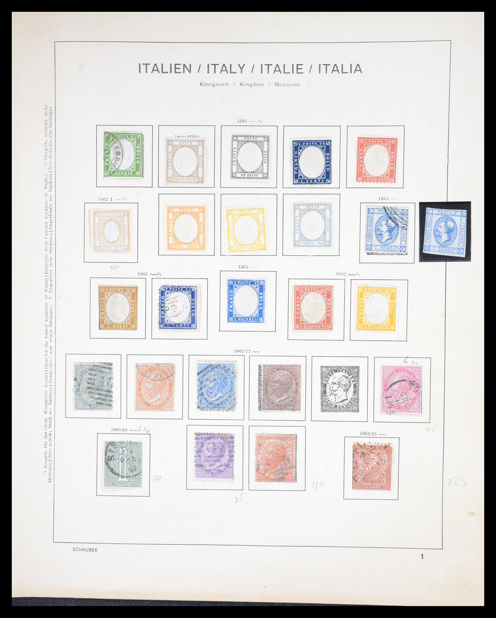 36513 002 - Postzegelverzameling 36513 Italië 1861-2005.