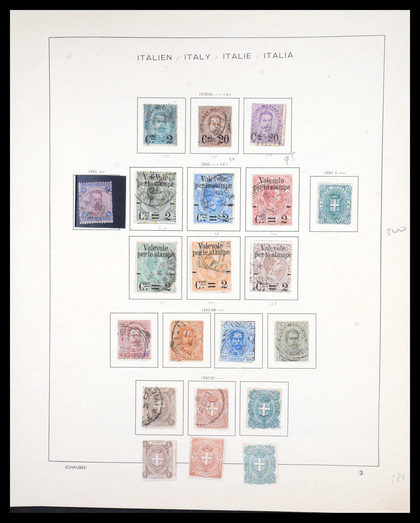 36513 004 - Postzegelverzameling 36513 Italië 1861-2005.