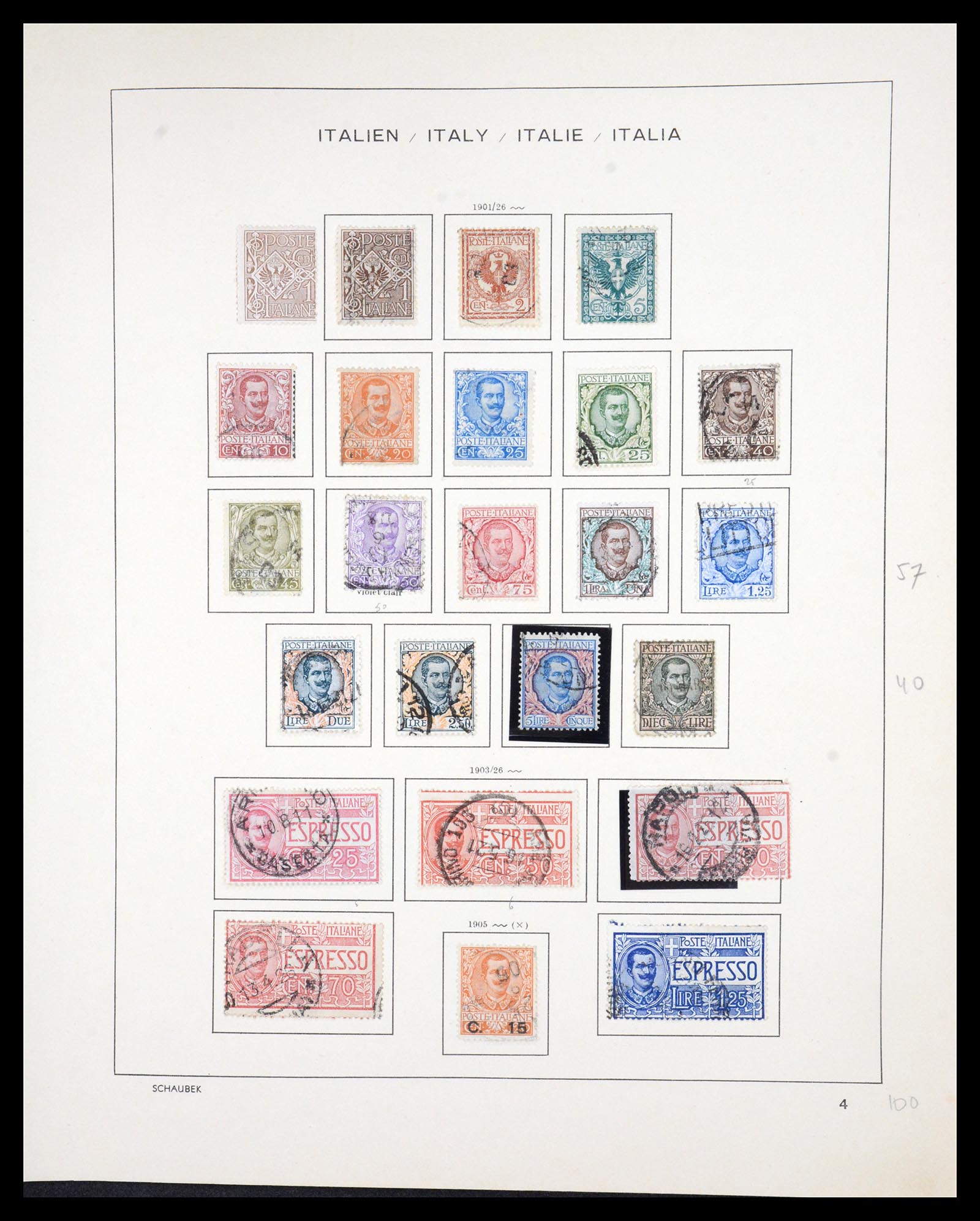 36513 005 - Postzegelverzameling 36513 Italië 1861-2005.