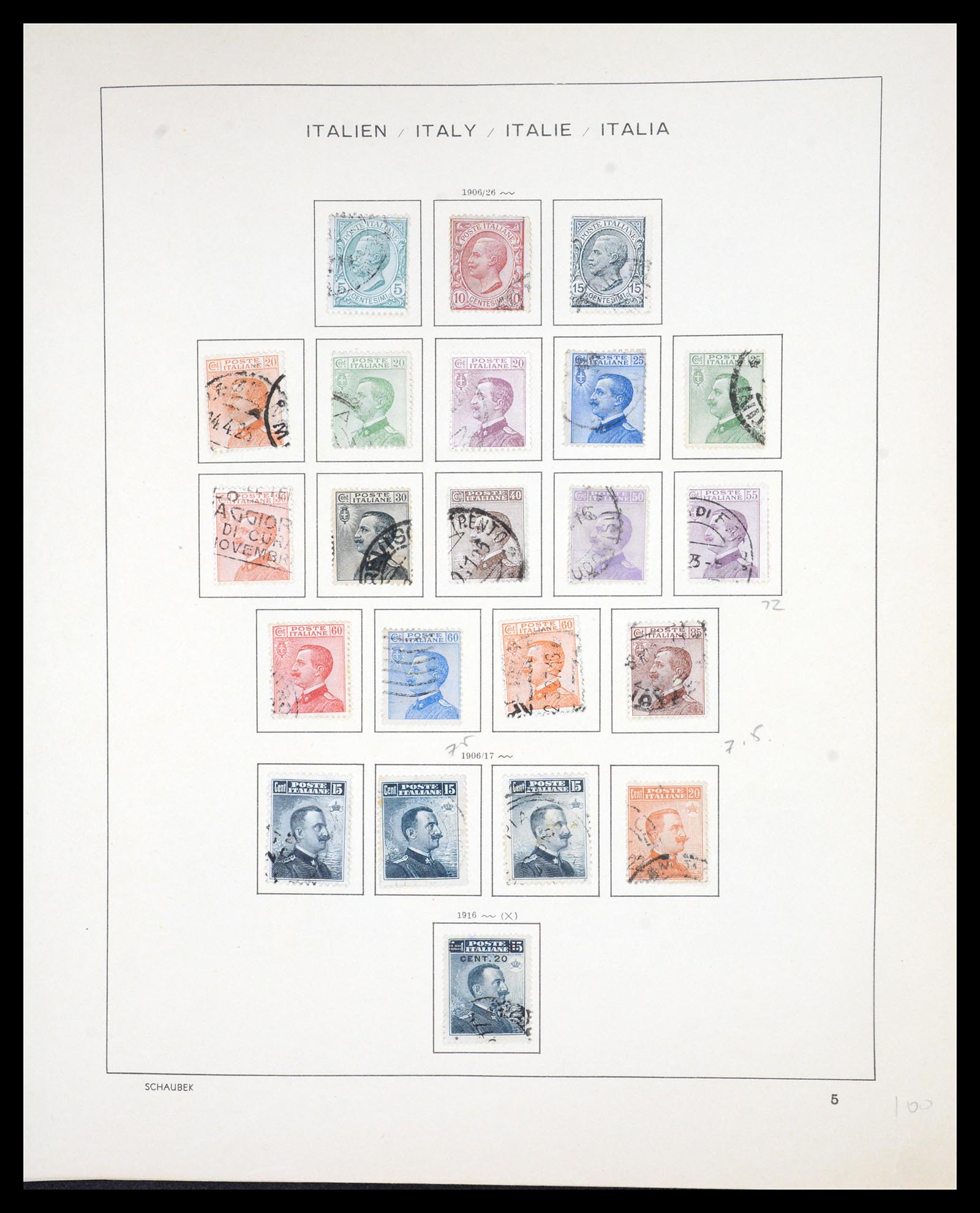 36513 006 - Postzegelverzameling 36513 Italië 1861-2005.