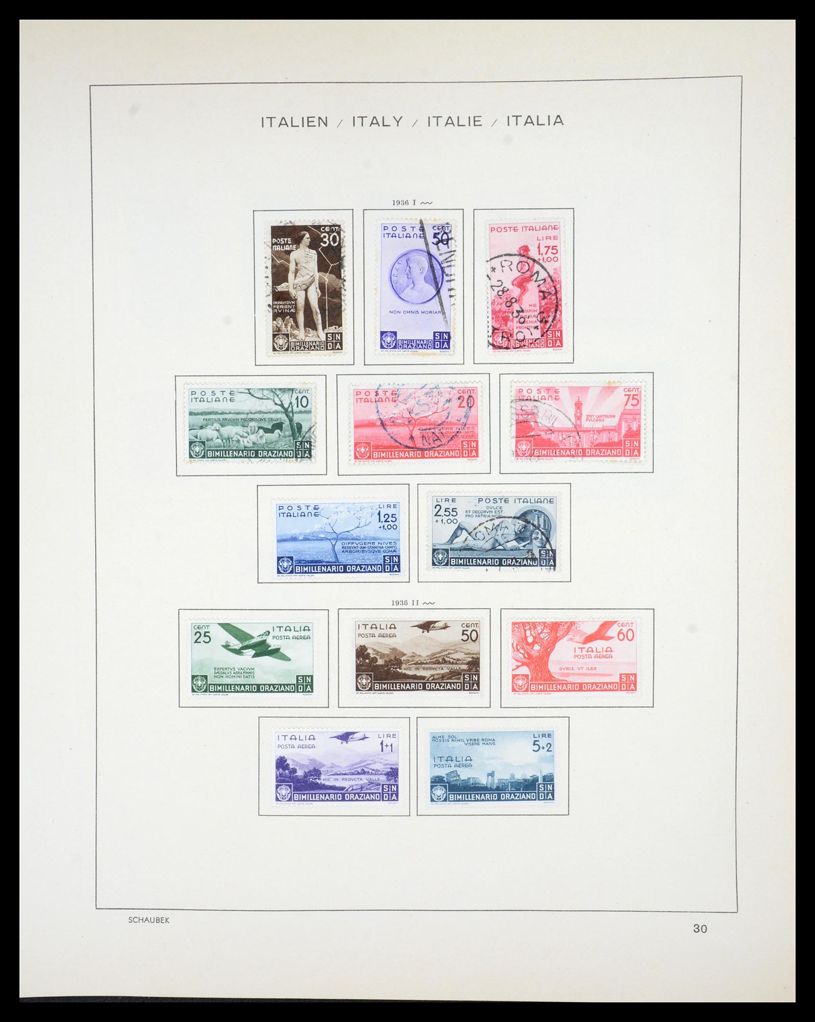 36513 034 - Postzegelverzameling 36513 Italië 1861-2005.