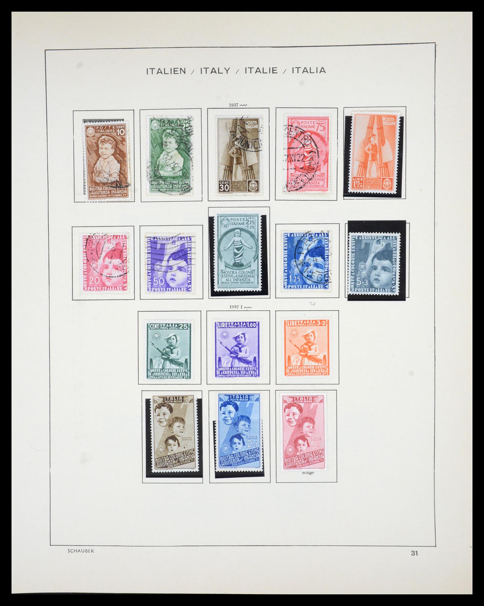 36513 035 - Postzegelverzameling 36513 Italië 1861-2005.