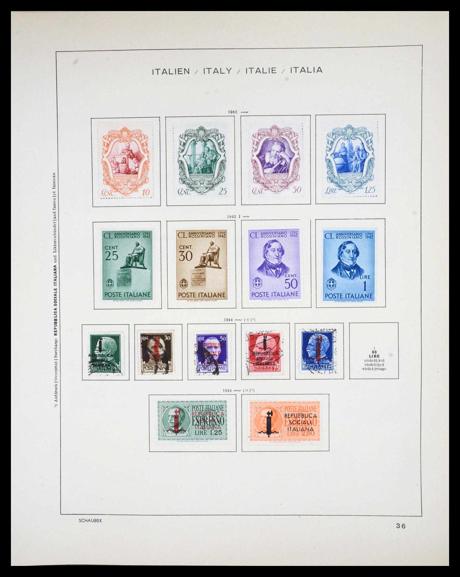 36513 042 - Postzegelverzameling 36513 Italië 1861-2005.