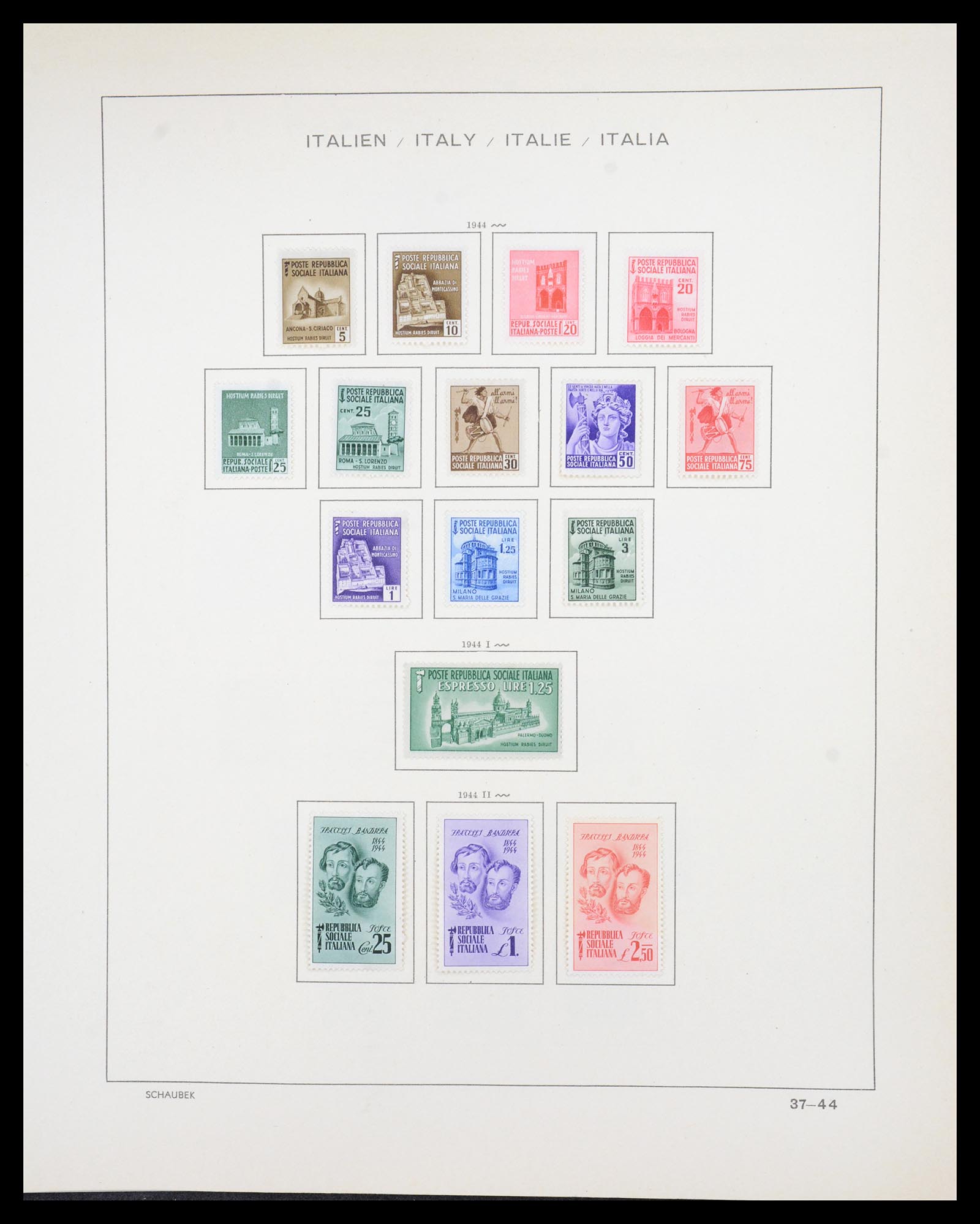 36513 044 - Postzegelverzameling 36513 Italië 1861-2005.