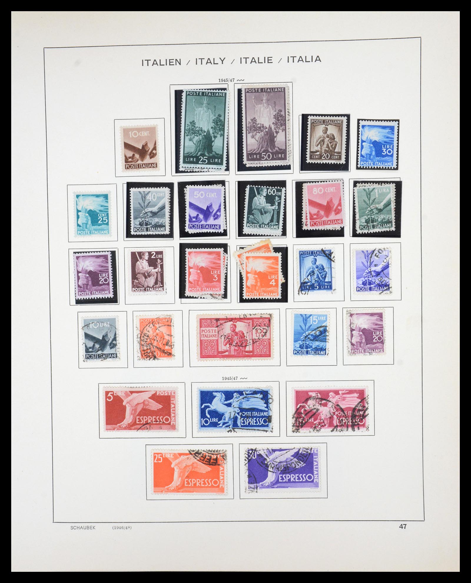 36513 047 - Postzegelverzameling 36513 Italië 1861-2005.
