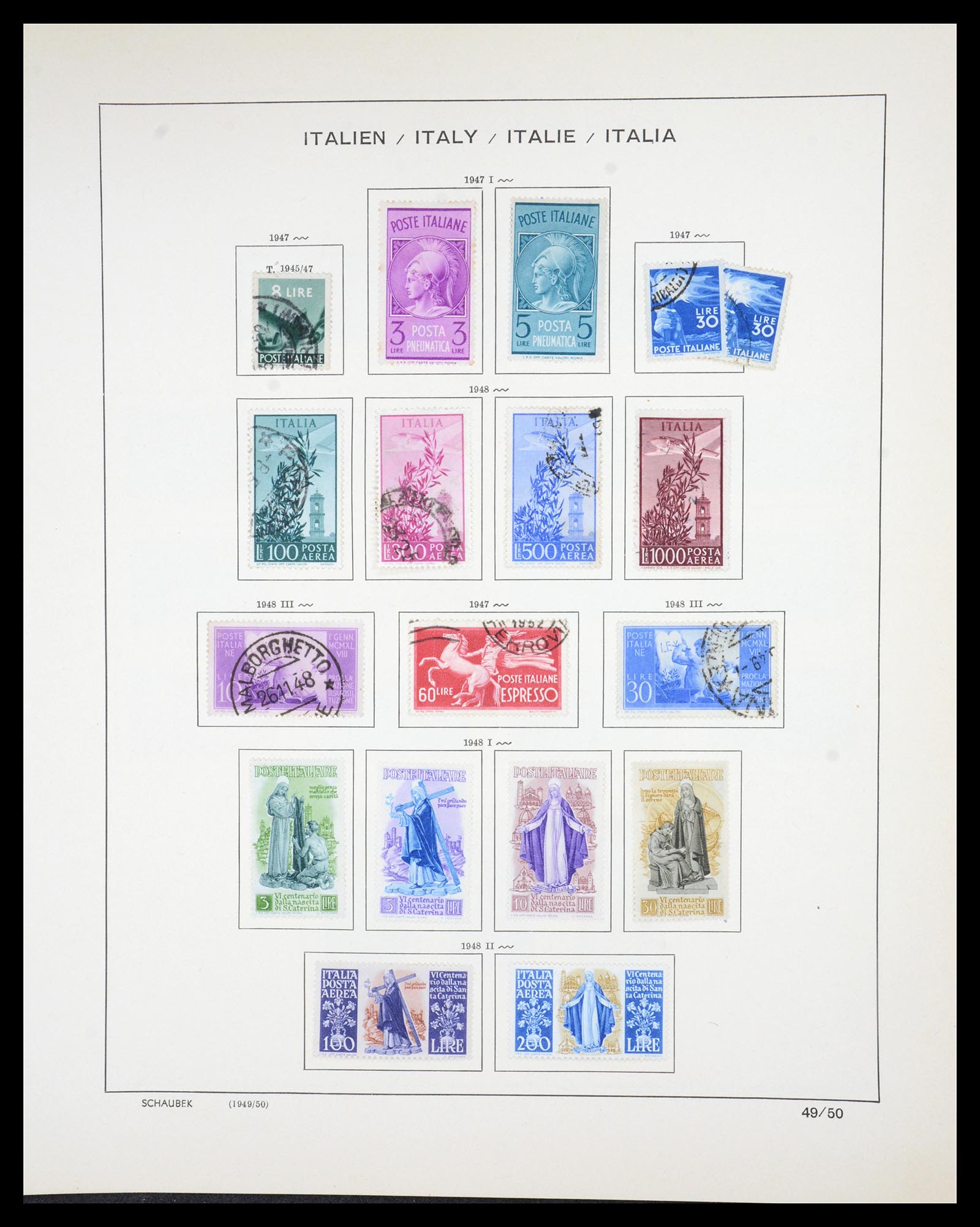 36513 049 - Postzegelverzameling 36513 Italië 1861-2005.
