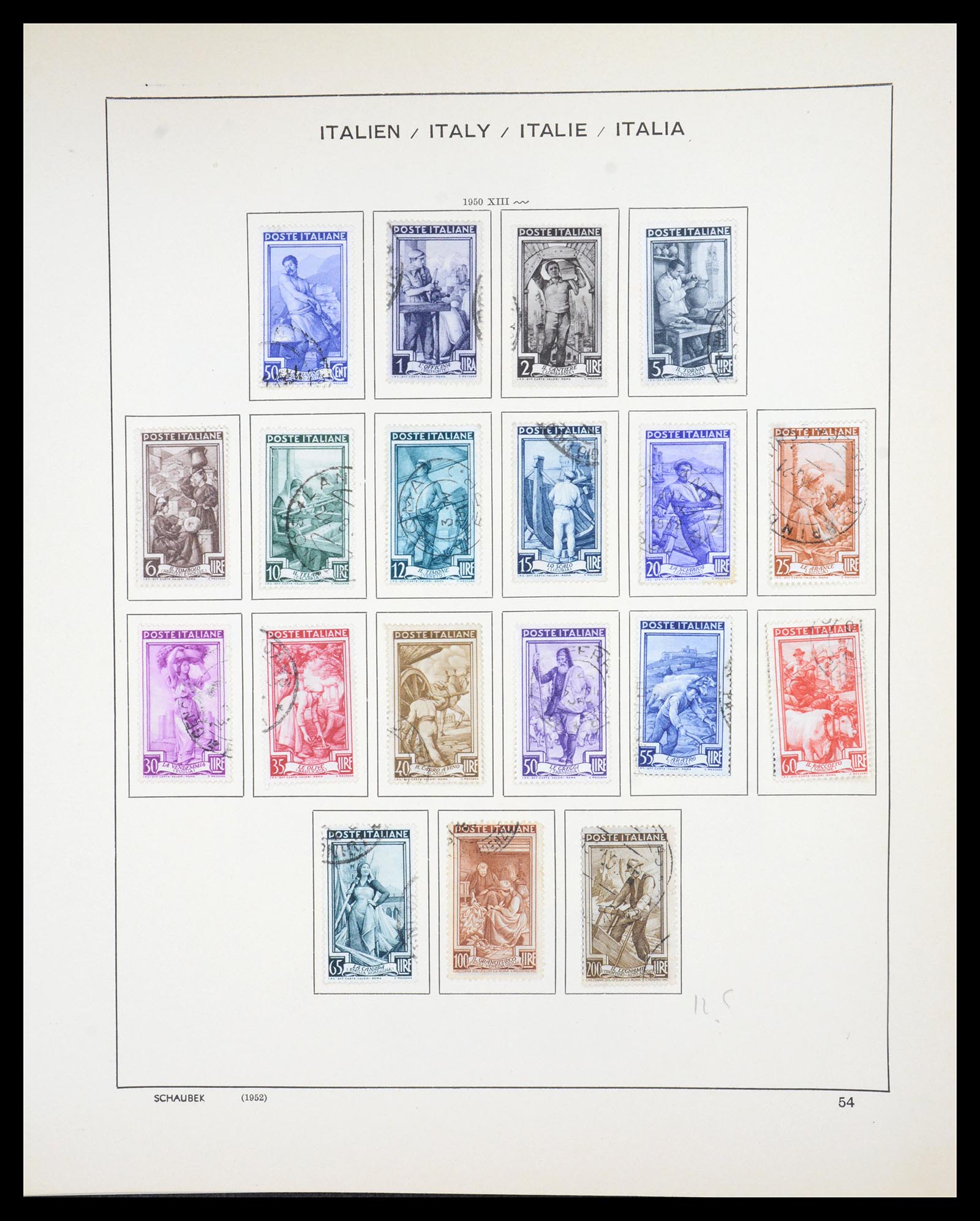 36513 053 - Postzegelverzameling 36513 Italië 1861-2005.
