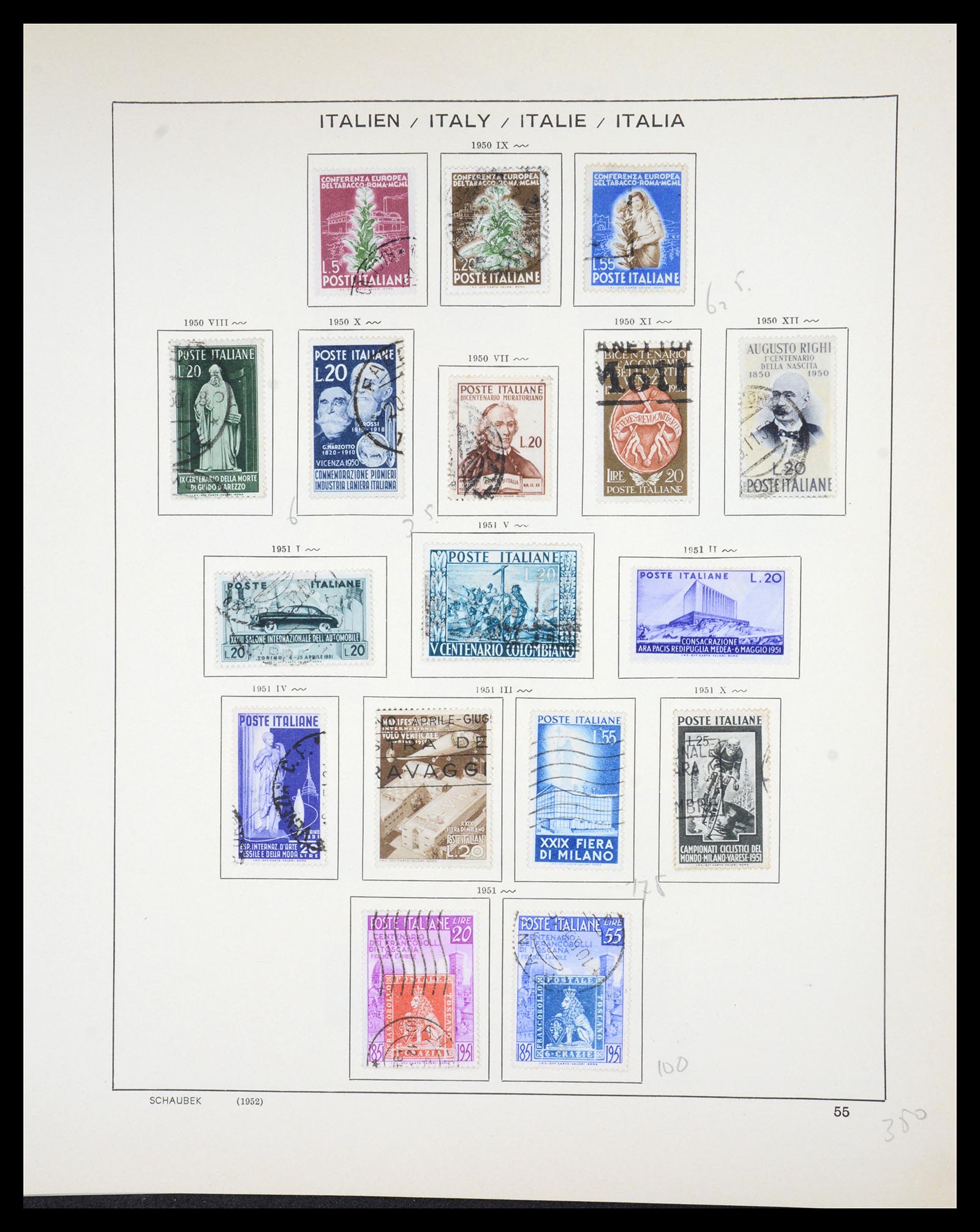 36513 054 - Postzegelverzameling 36513 Italië 1861-2005.