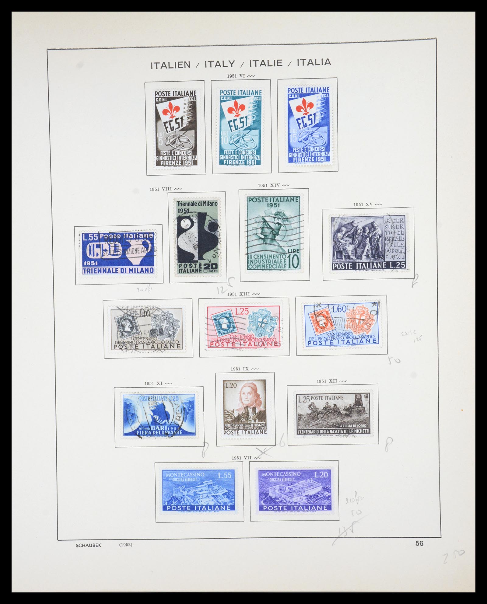 36513 055 - Postzegelverzameling 36513 Italië 1861-2005.