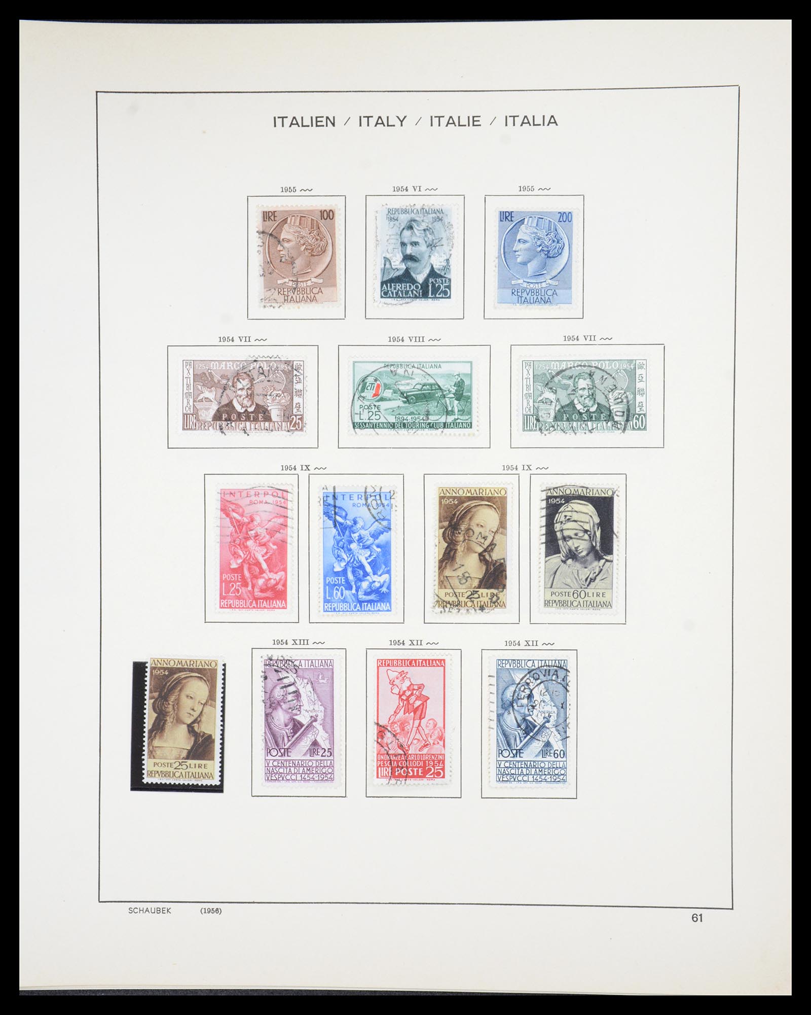 36513 060 - Postzegelverzameling 36513 Italië 1861-2005.