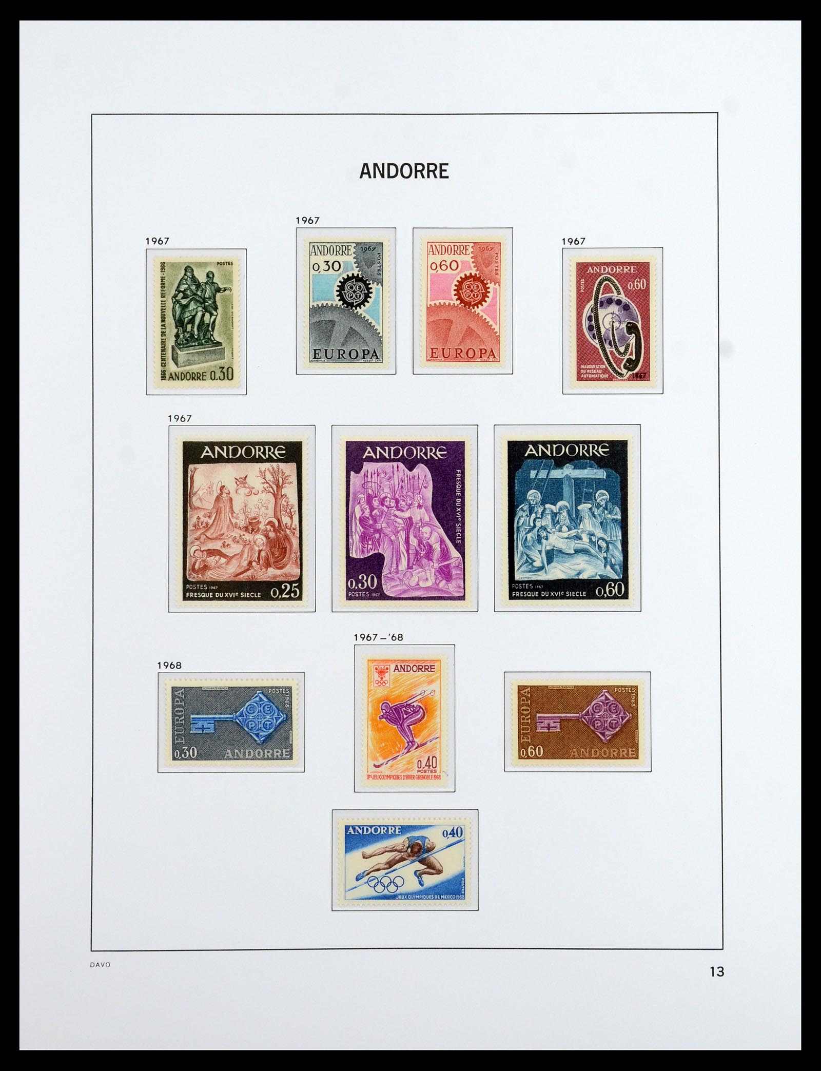 36514 013 - Stamp collection 36514 French Andorra 1931-2002.