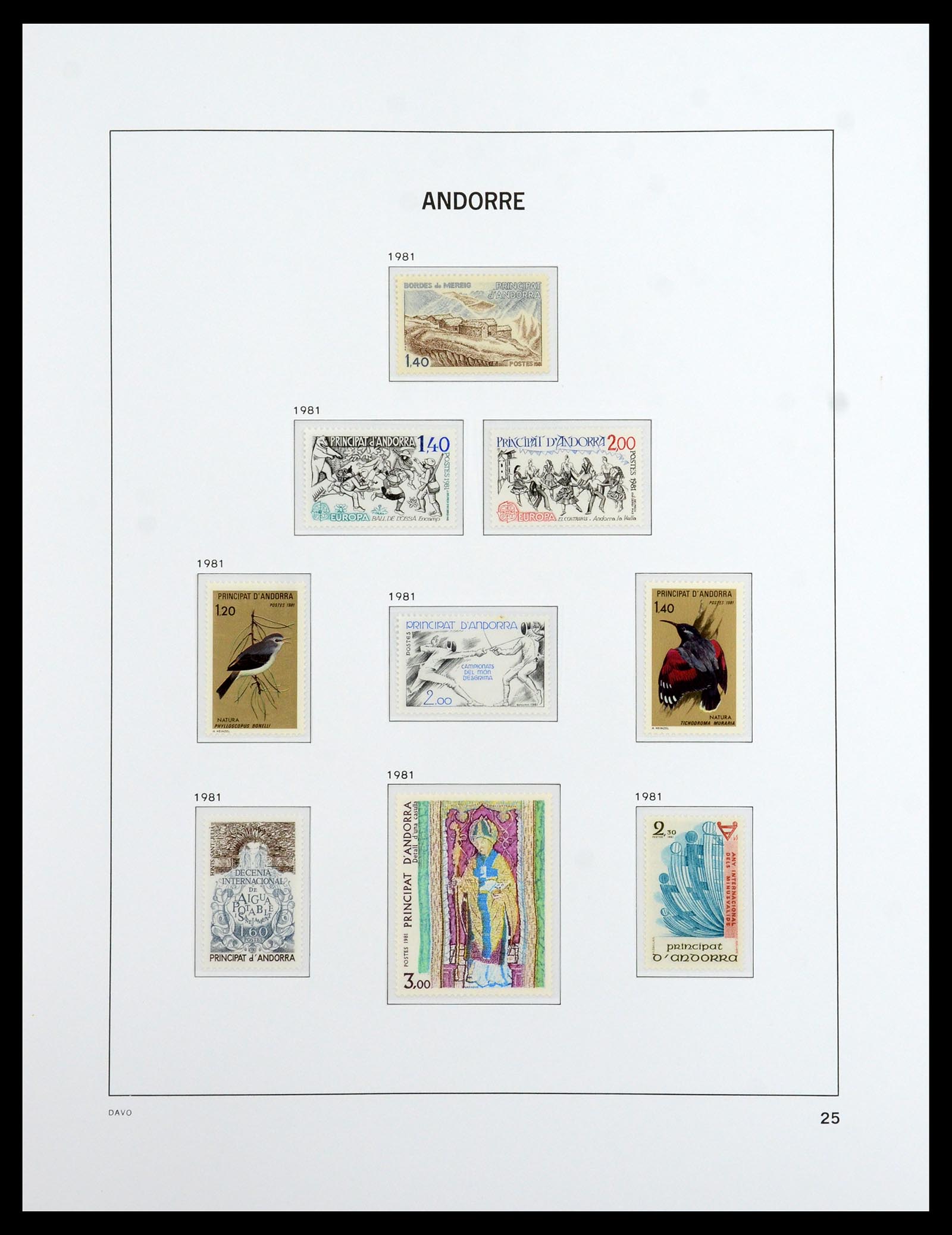 36514 025 - Stamp collection 36514 French Andorra 1931-2002.