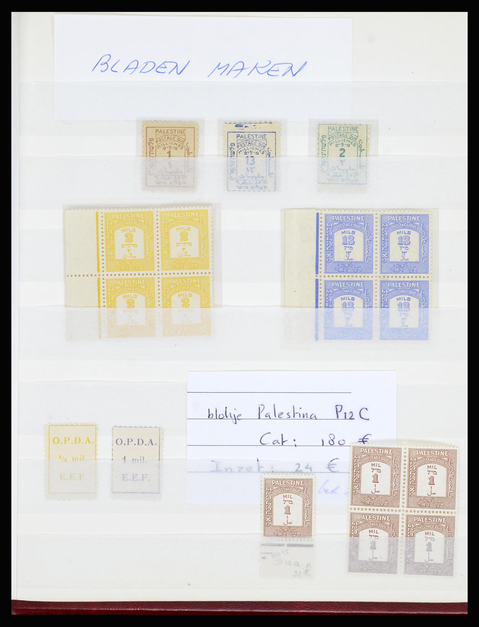 36515 001 - Postzegelverzameling 36515 Palestine 1918-1945.