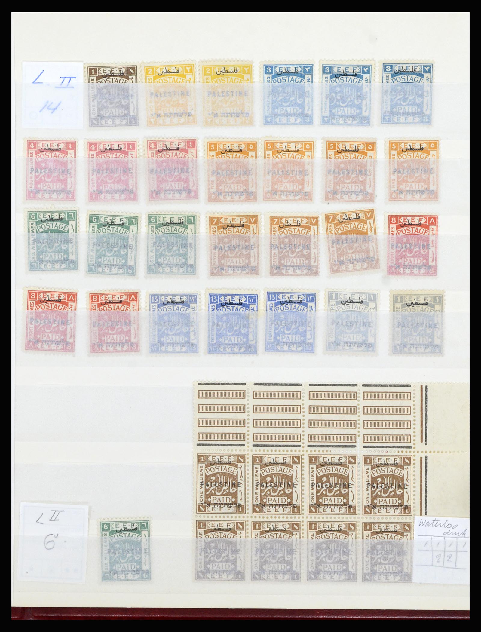 36515 007 - Postzegelverzameling 36515 Palestine 1918-1945.