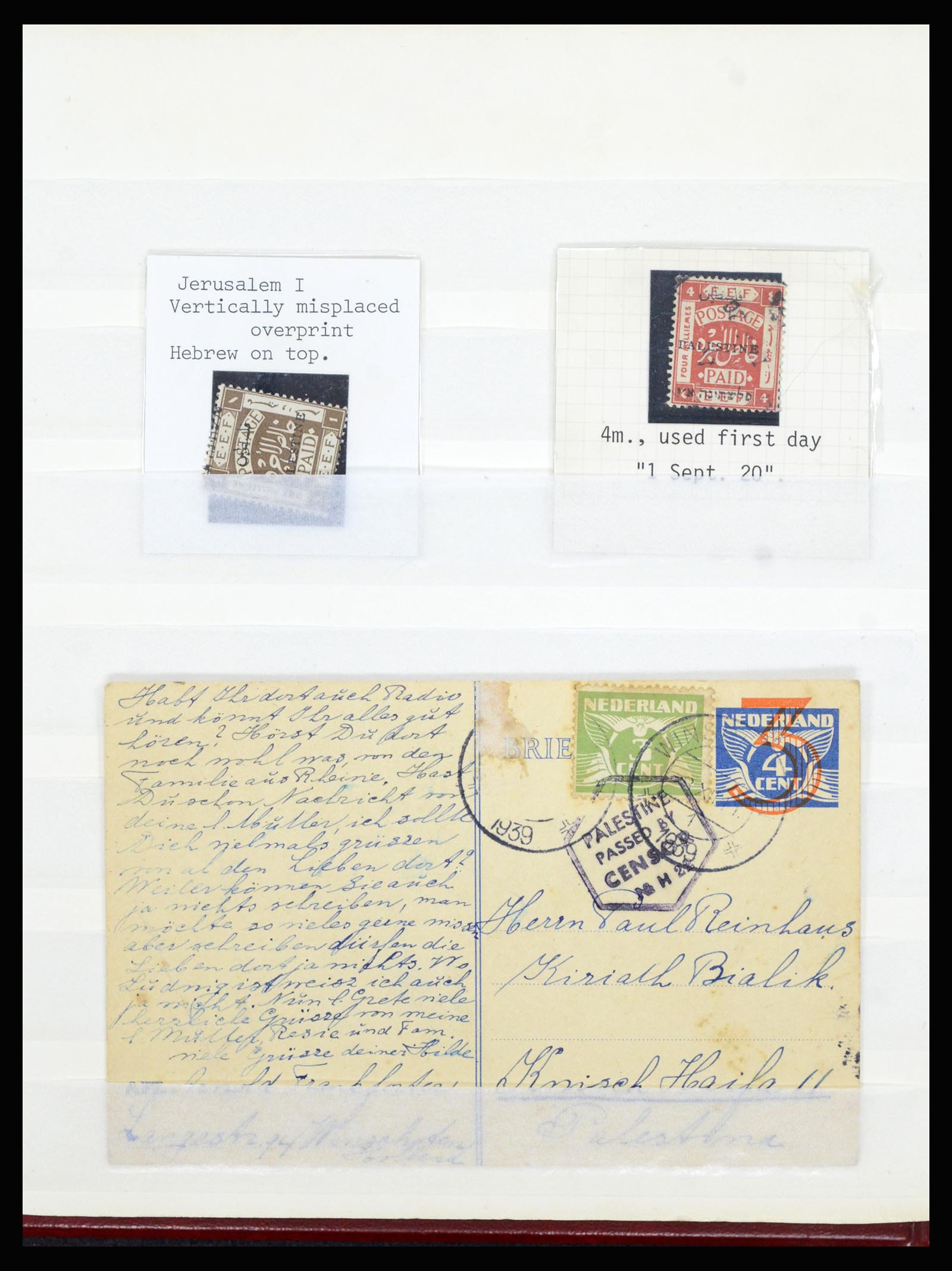 36515 019 - Postzegelverzameling 36515 Palestine 1918-1945.