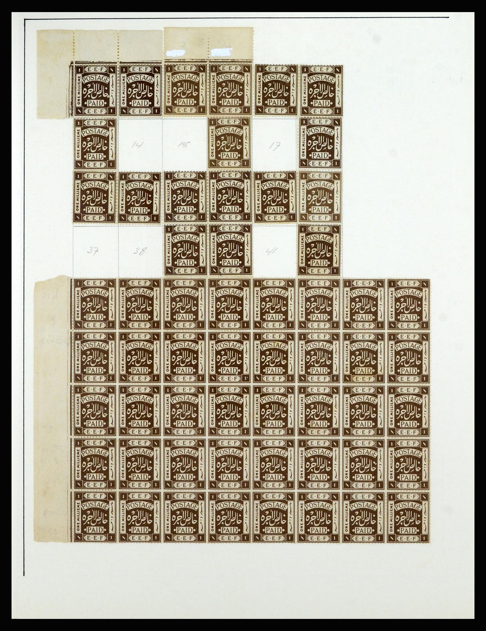 36515 029 - Postzegelverzameling 36515 Palestine 1918-1945.