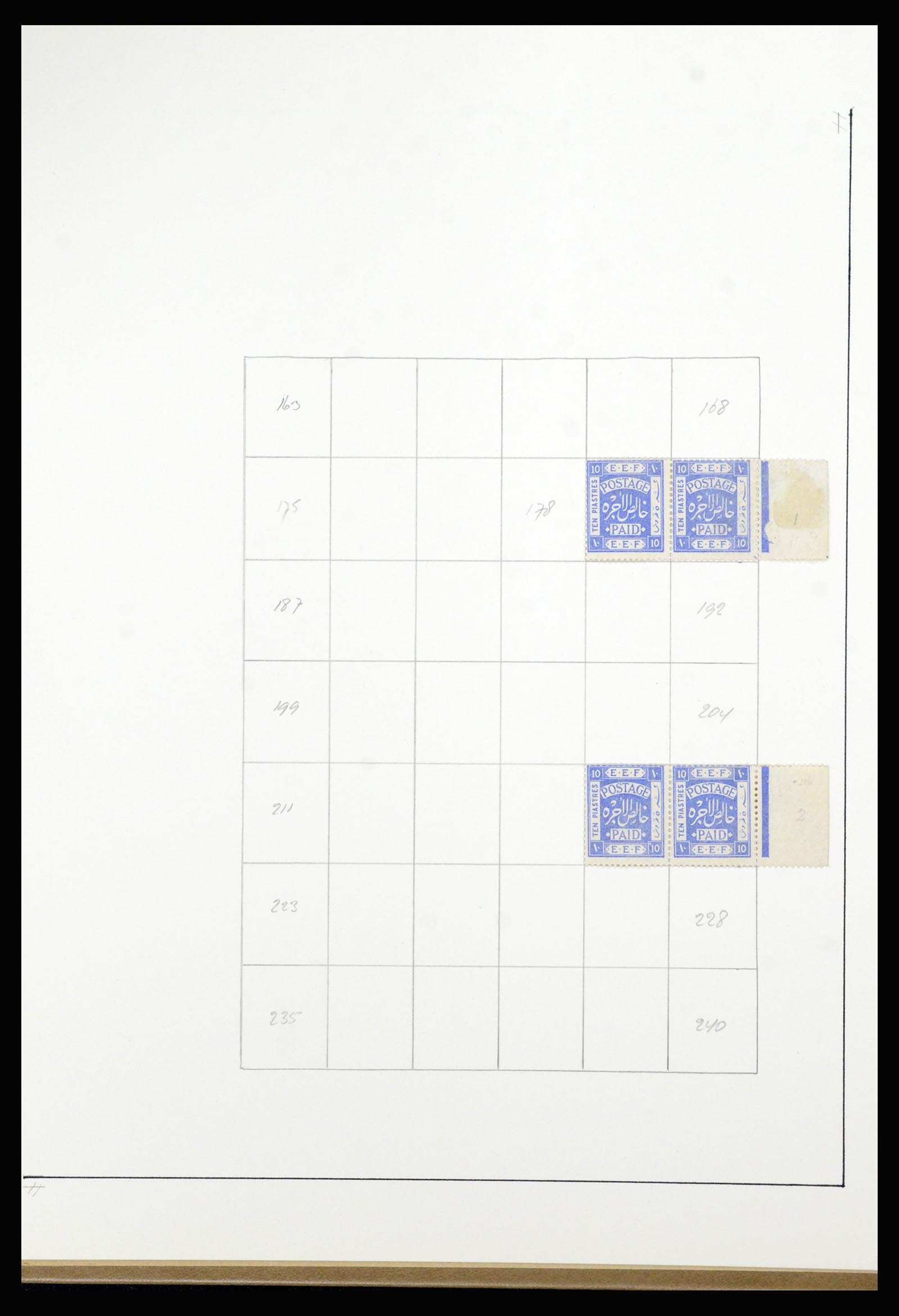 36515 069 - Postzegelverzameling 36515 Palestine 1918-1945.