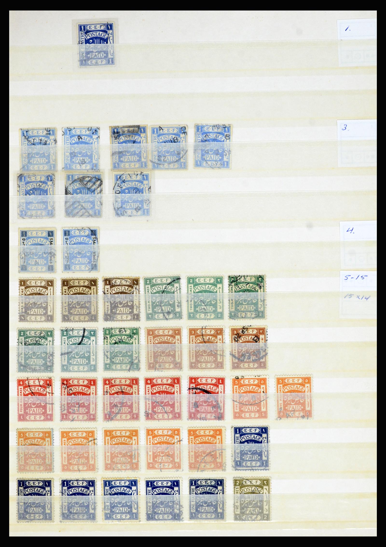 36515 078 - Postzegelverzameling 36515 Palestine 1918-1945.