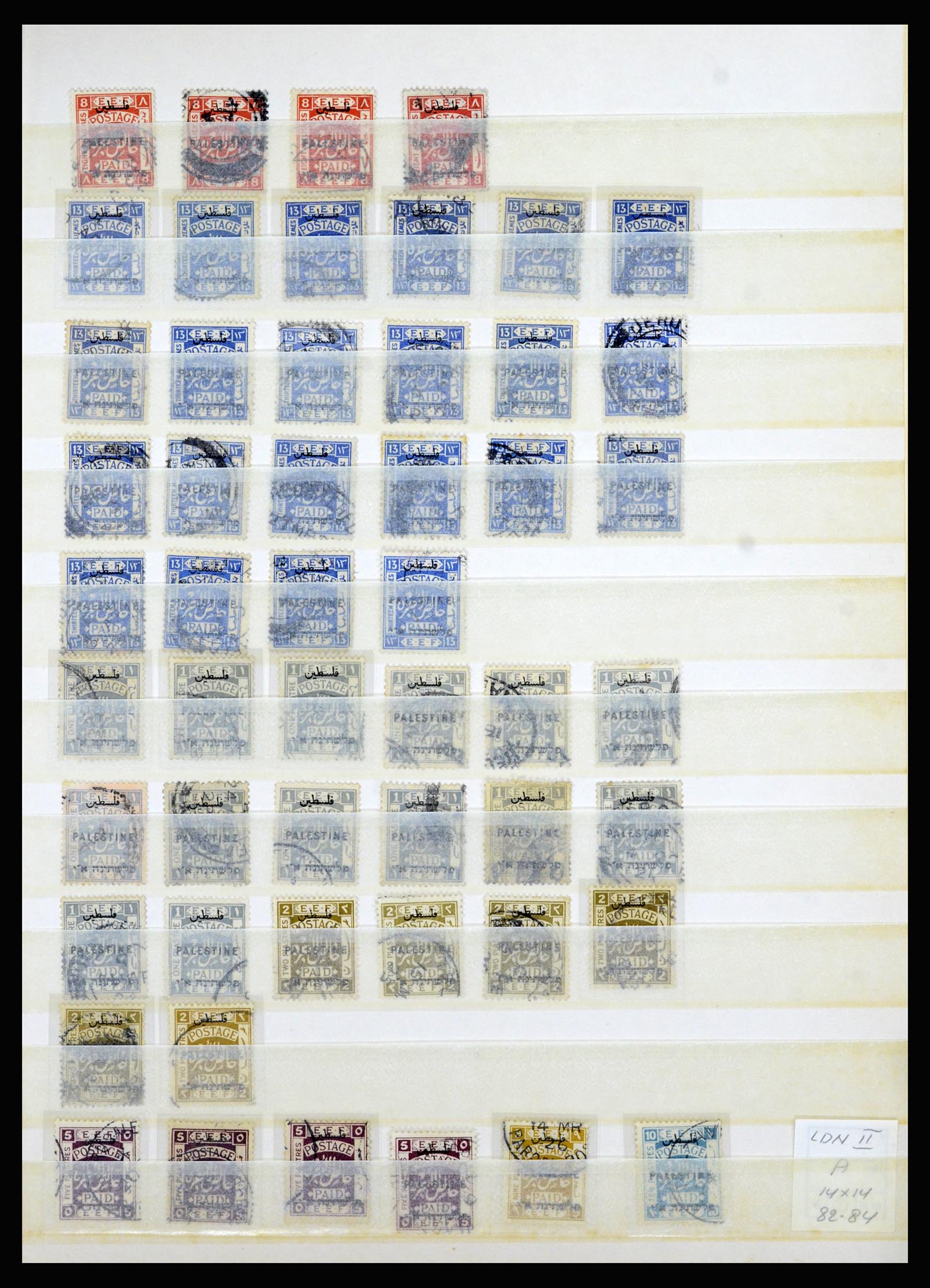 36515 088 - Postzegelverzameling 36515 Palestine 1918-1945.
